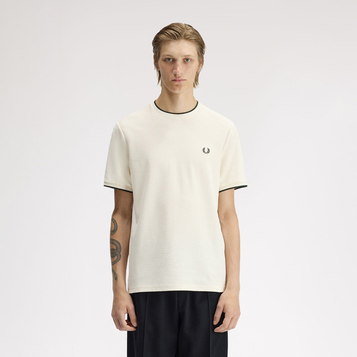 Fred Perry Trim Detail Crepe Piqué T-Shirt