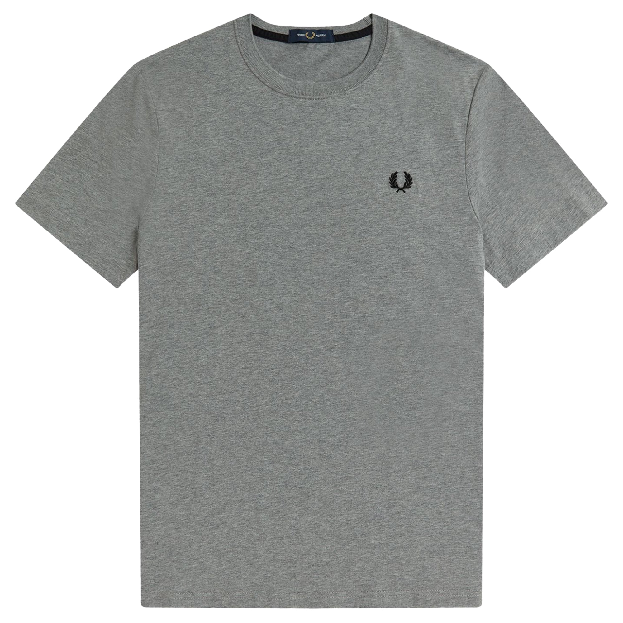 Front view of Fred Perry Crew Neck T-Shirt for Men in Steel Marl