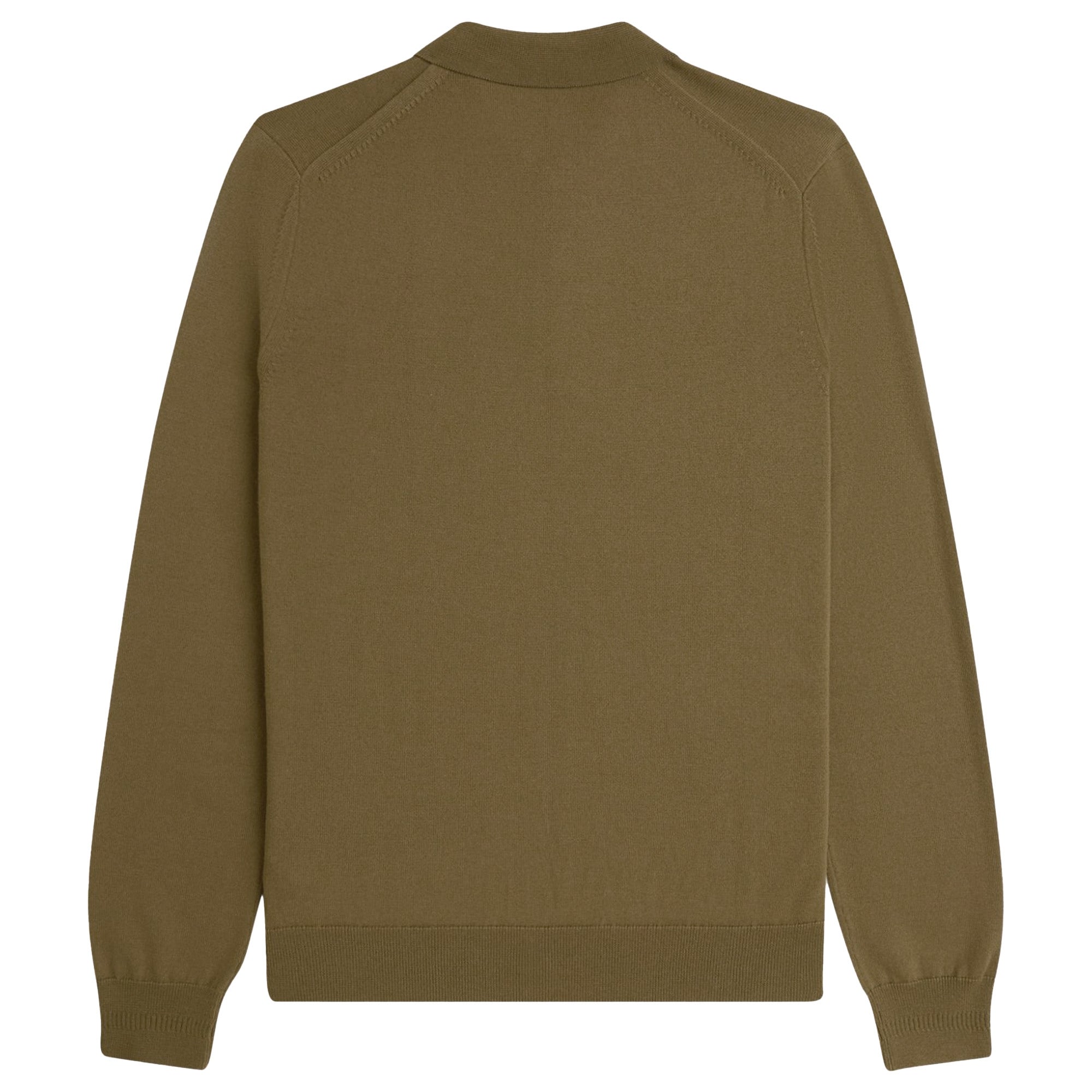 Fred Perry Knitted Merino Long Sleeve Polo Shirt