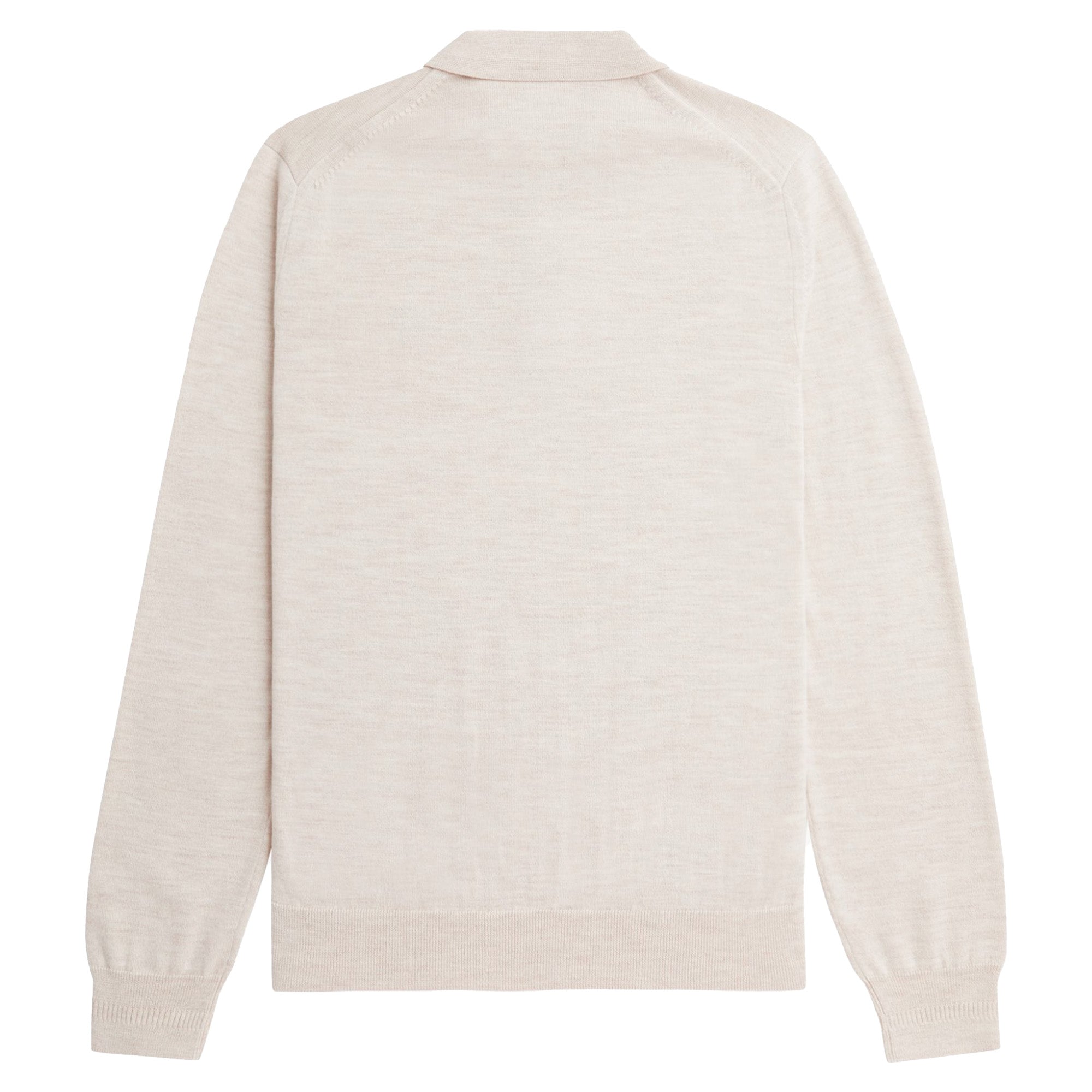 Fred Perry Knitted Merino Long Sleeve Polo Shirt
