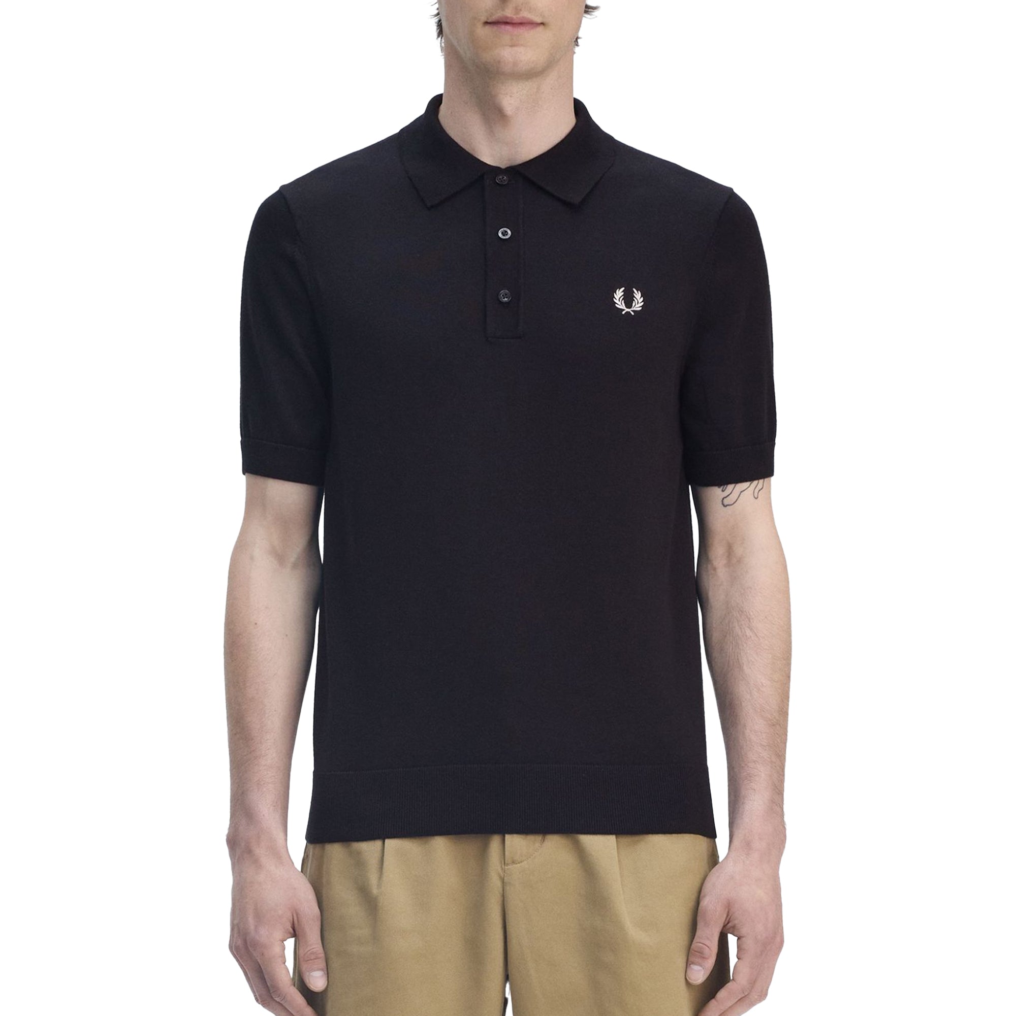 Fred Perry Cotton Knitted Polo Shirt