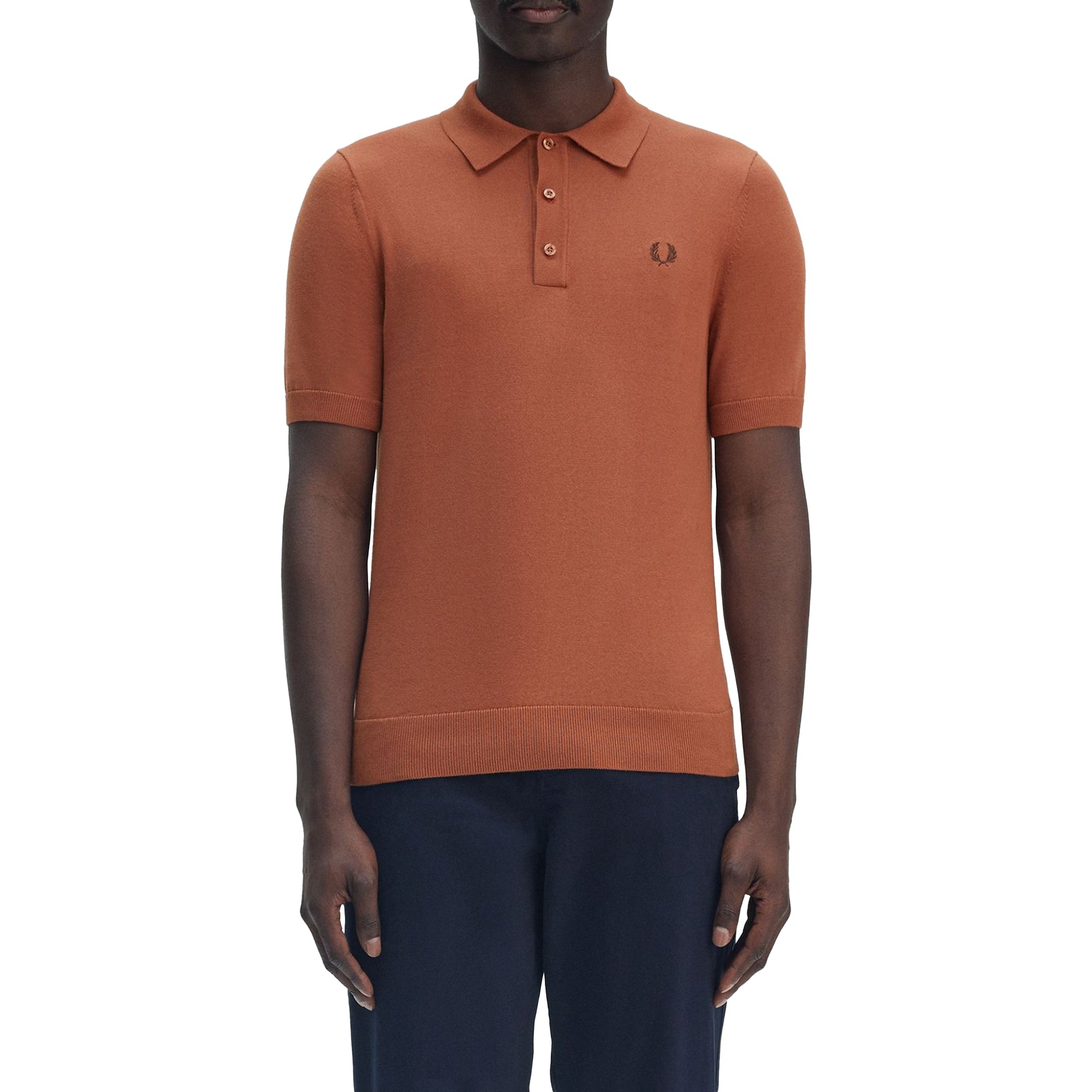 Fred Perry Cotton Knitted Polo Shirt
