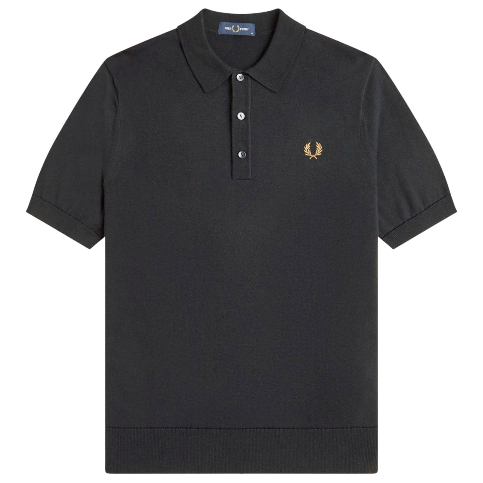 Fred Perry Cotton Knitted Polo Shirt