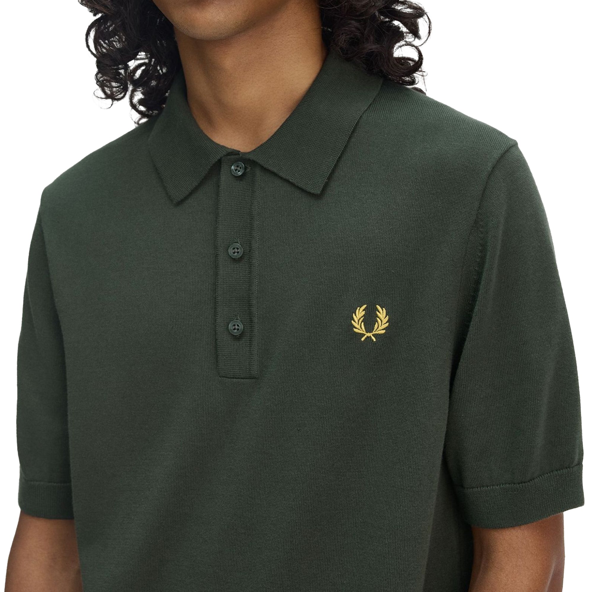 Fred Perry Cotton Knitted Polo Shirt