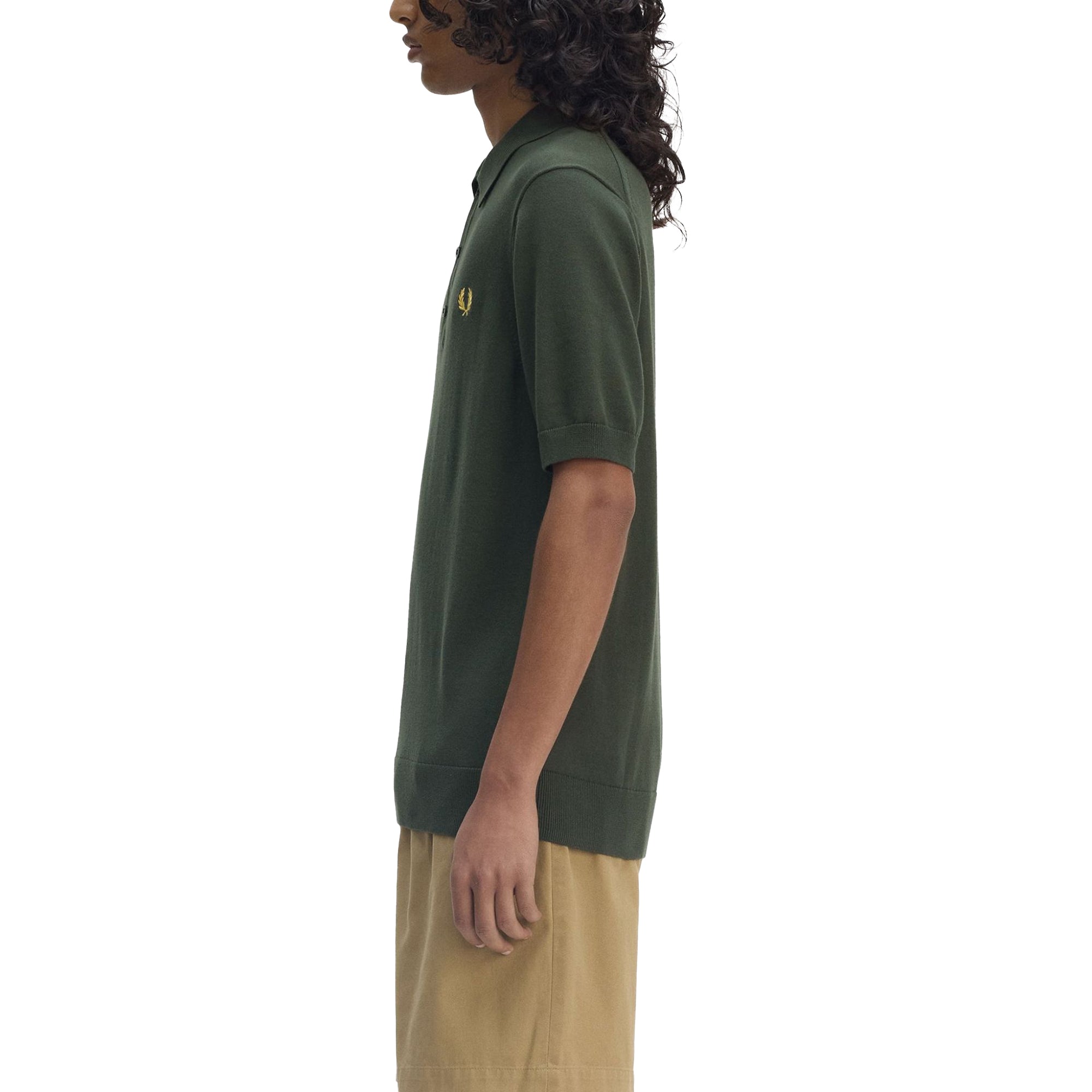 Fred Perry Cotton Knitted Polo Shirt