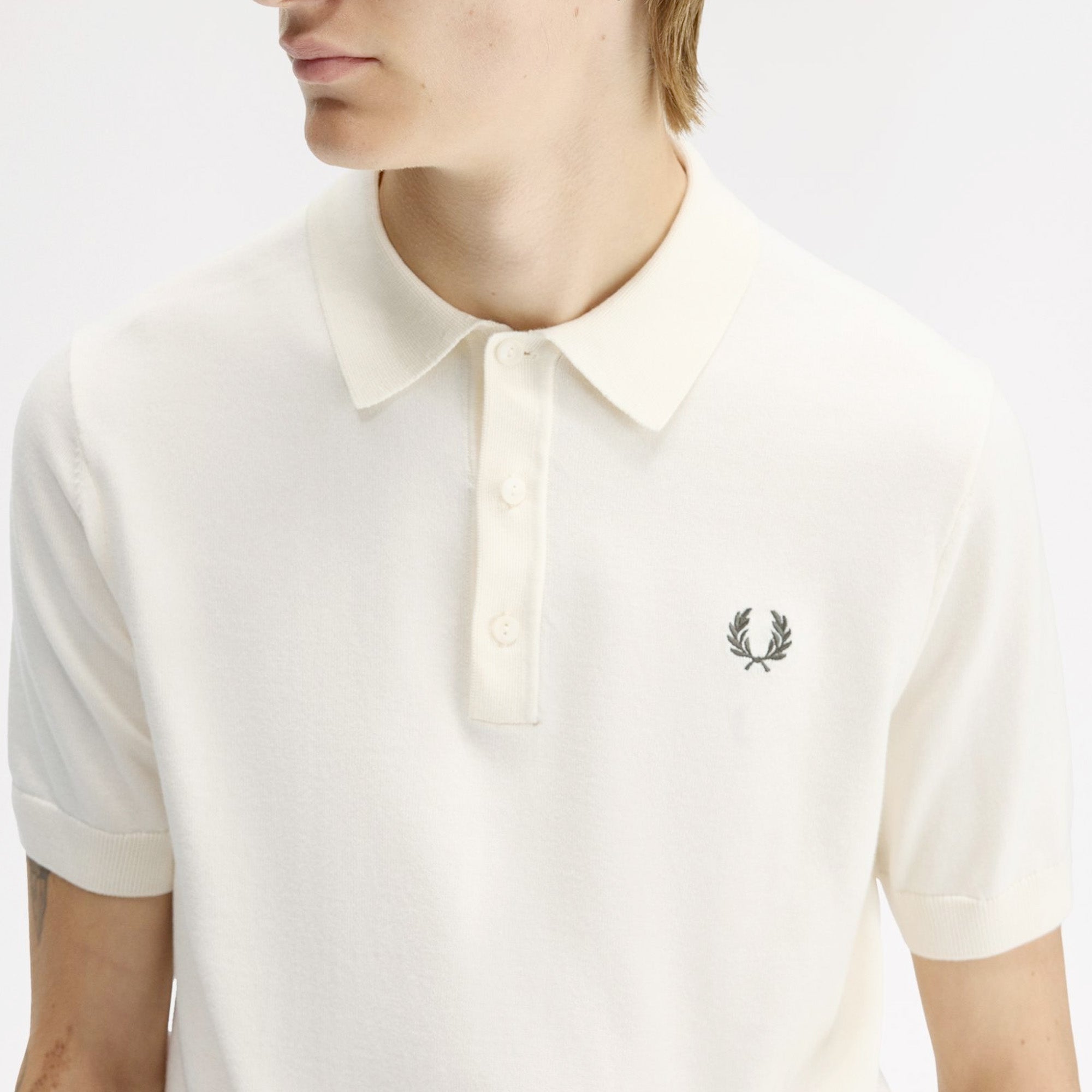 Fred Perry Cotton Knitted Polo Shirt