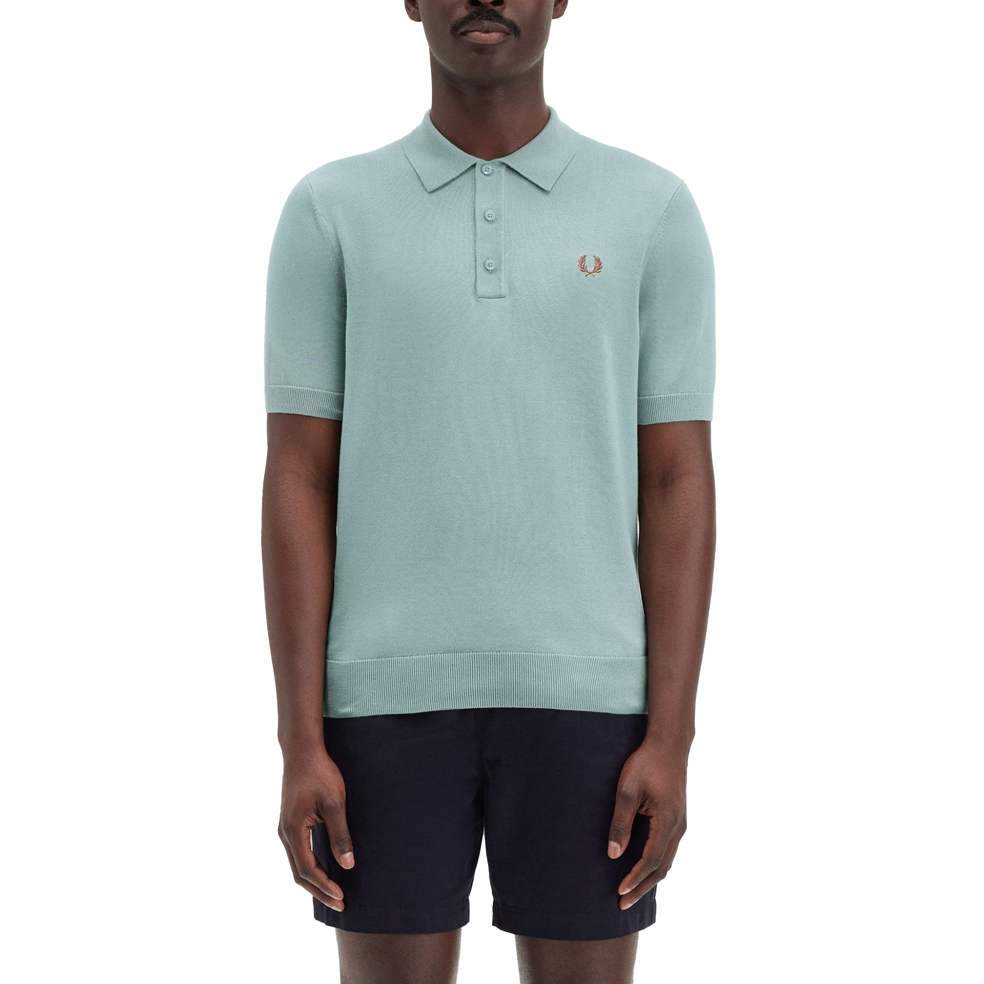 Fred Perry Cotton Knitted Polo Shirt