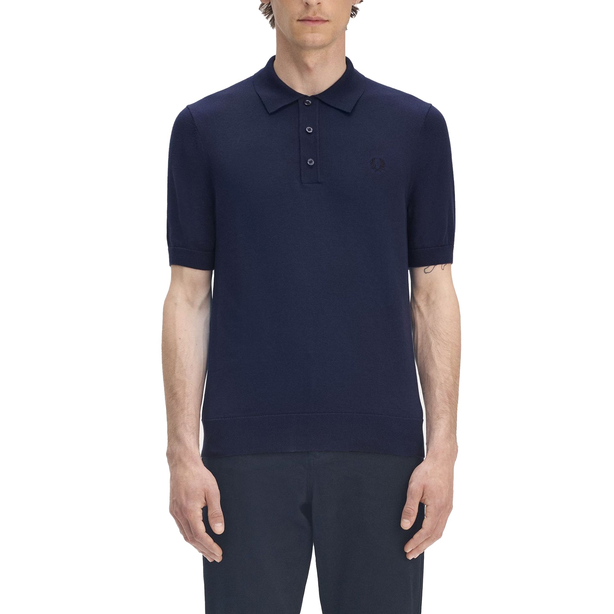 Fred Perry Cotton Knitted Polo Shirt