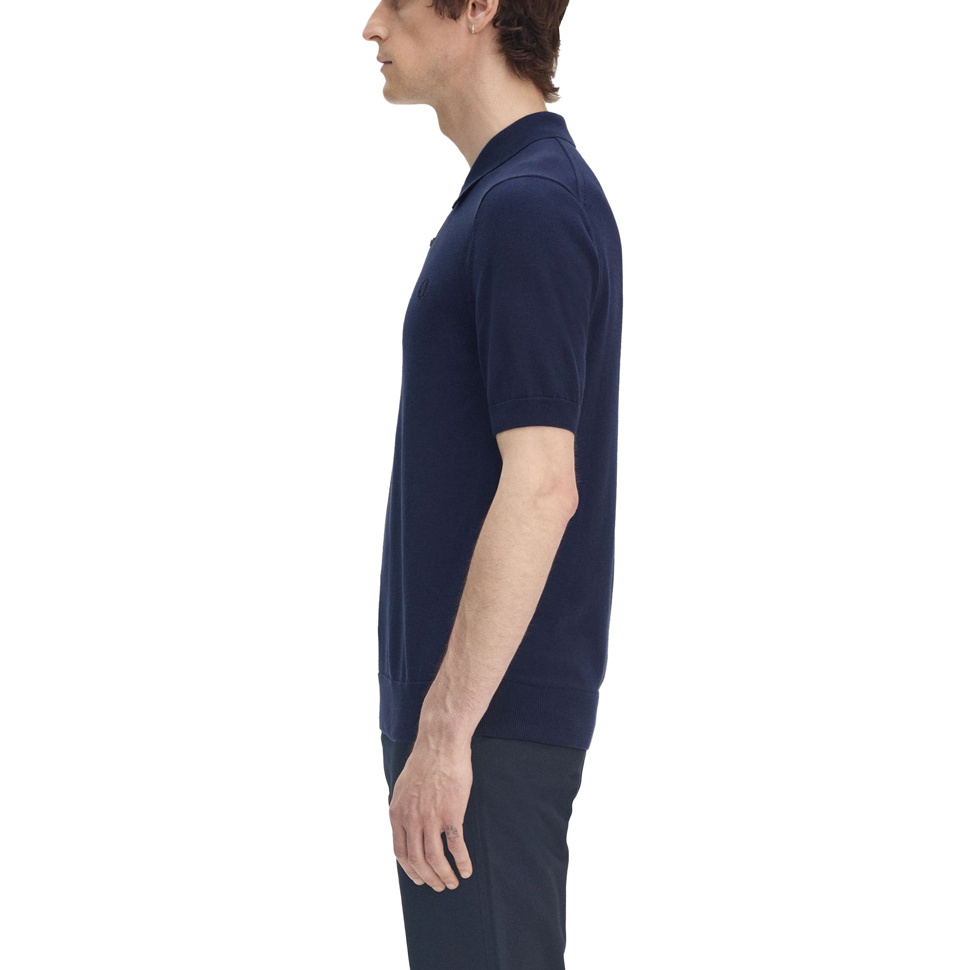 Fred Perry Cotton Knitted Polo Shirt