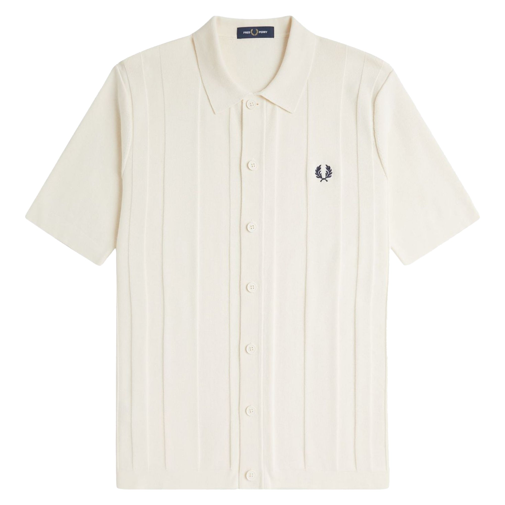 Fred Perry Button Through Short Sleeve Knitted Shirt