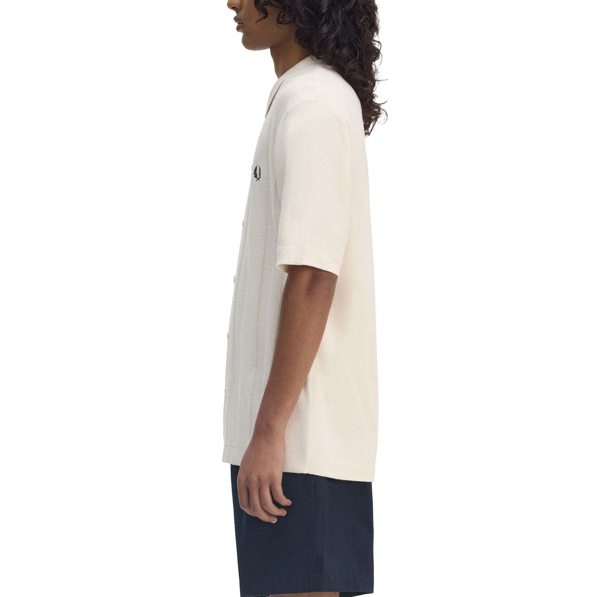 Fred Perry Button Through Short Sleeve Knitted Shirt