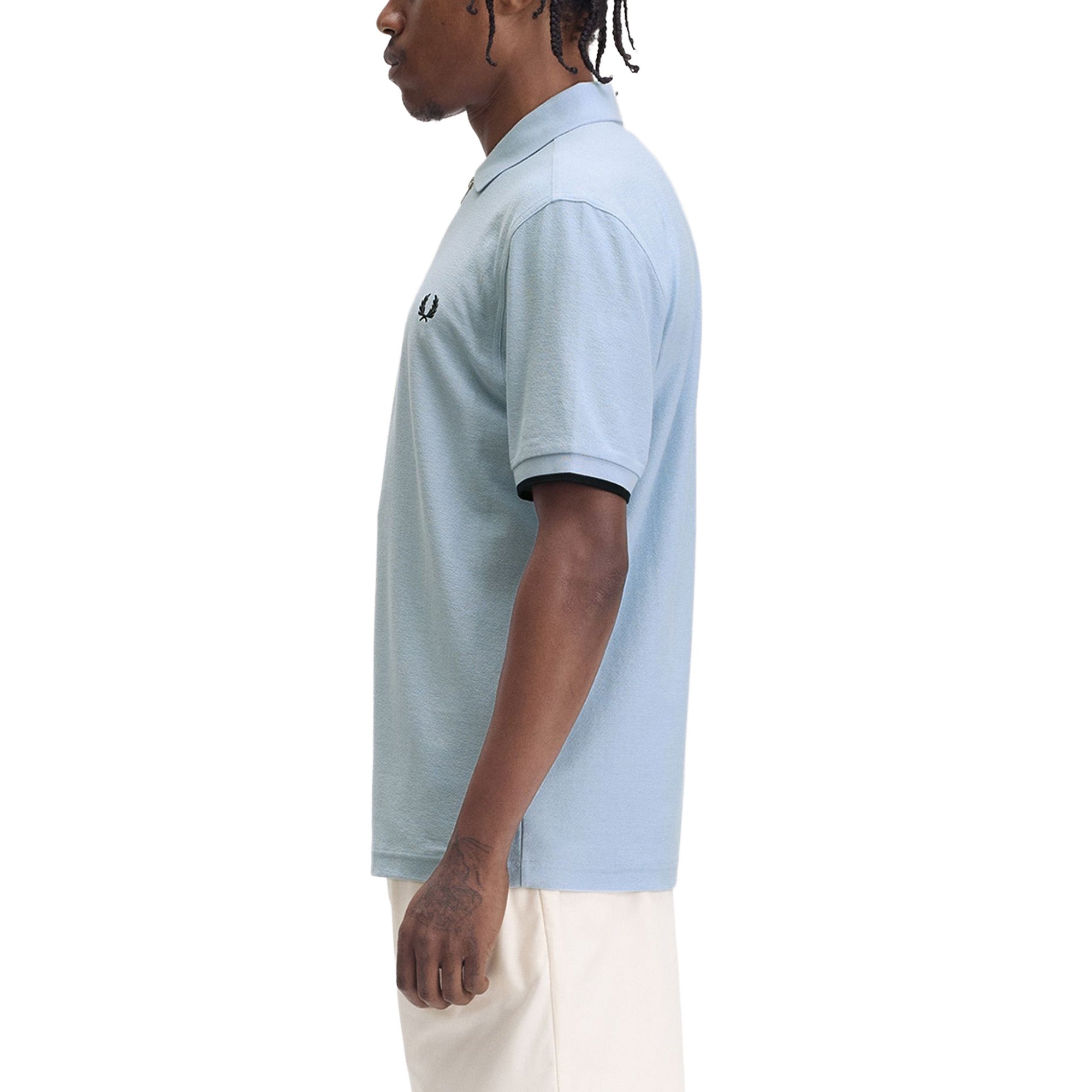Fred Perry Crepe Pique Zip Neck Polo Shirt
