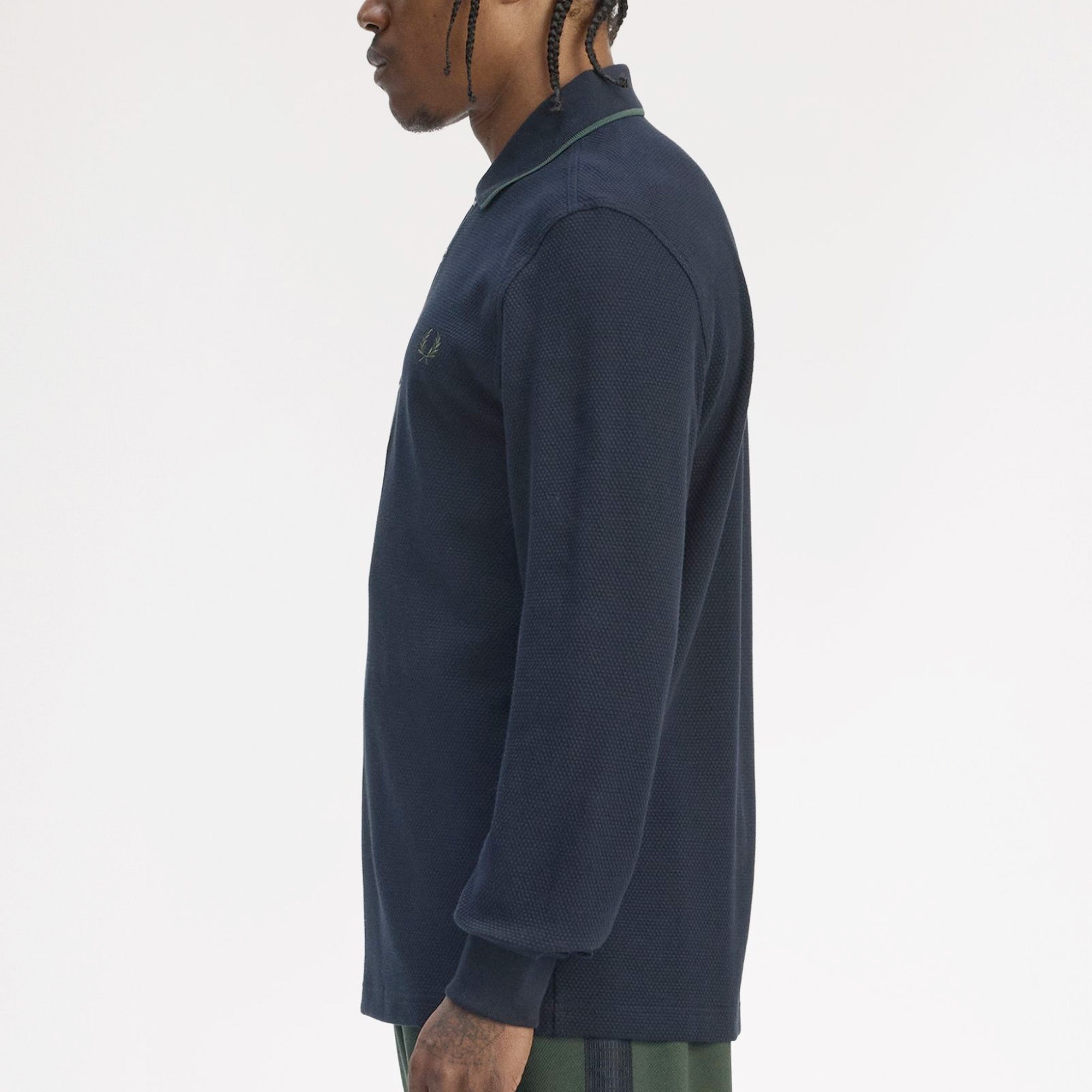 Fred Perry Textured Long Sleeve Polo