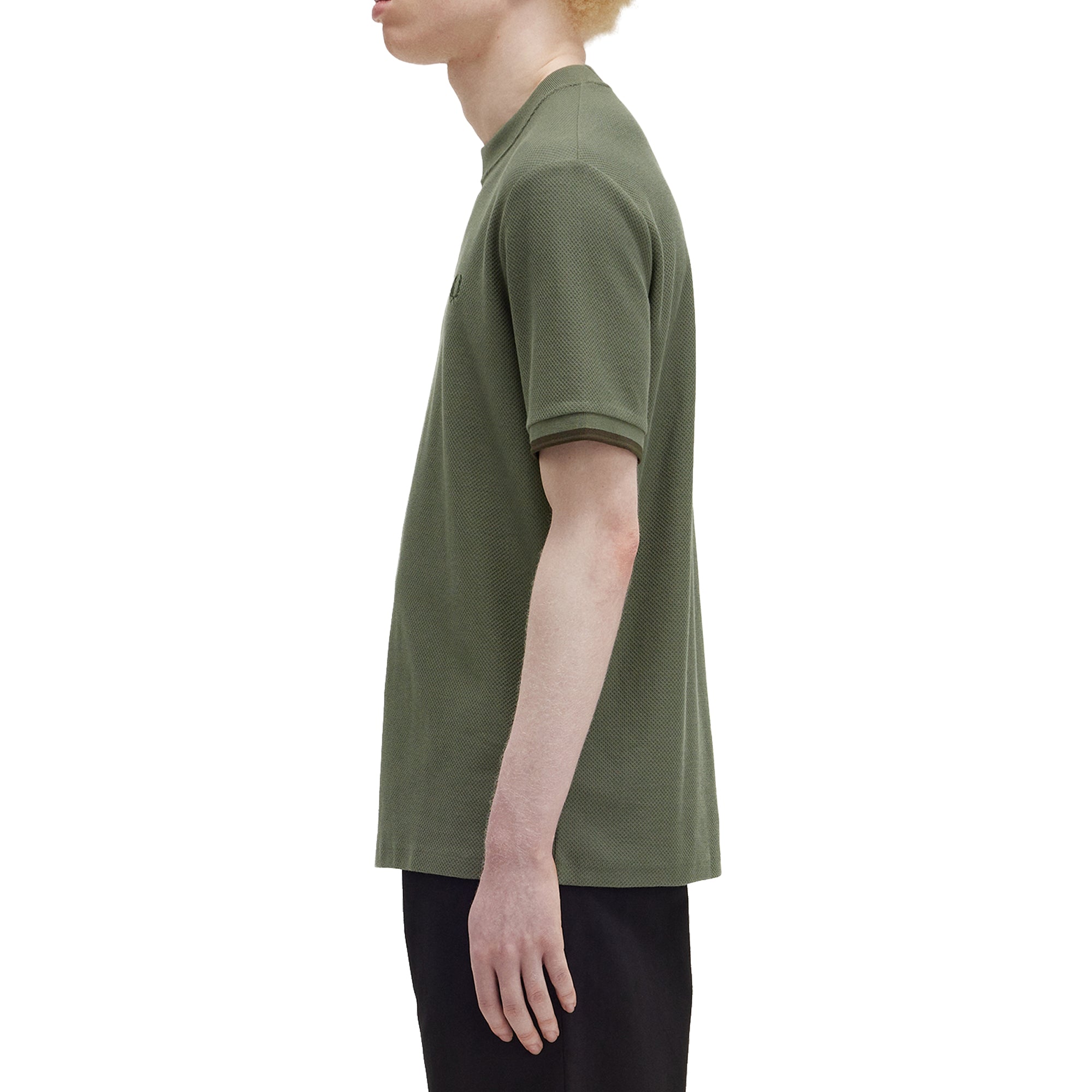 Fred Perry Tipped Cuff Honeycomb Pique T-Shirt