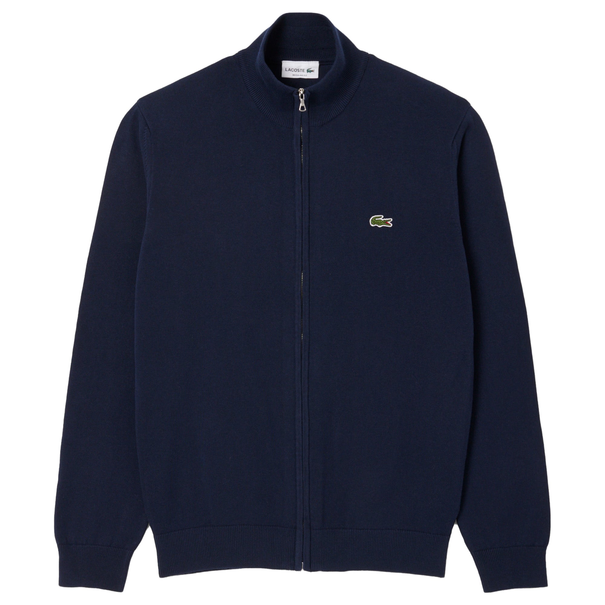 Lacoste AH1957 Full Zip High Neck Cotton Knit