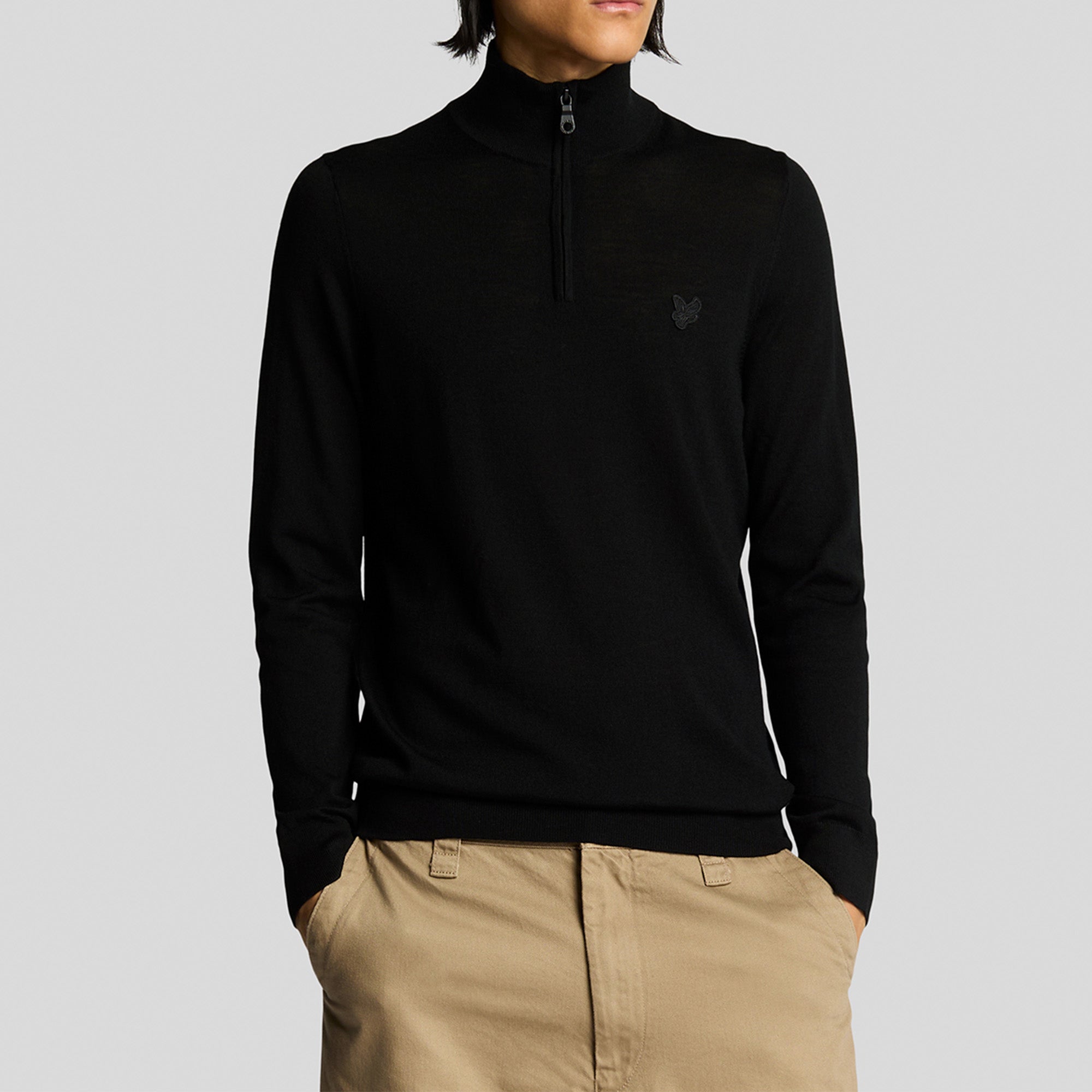 Lyle & Scott Tonal Merino Quarter Zip Jumper