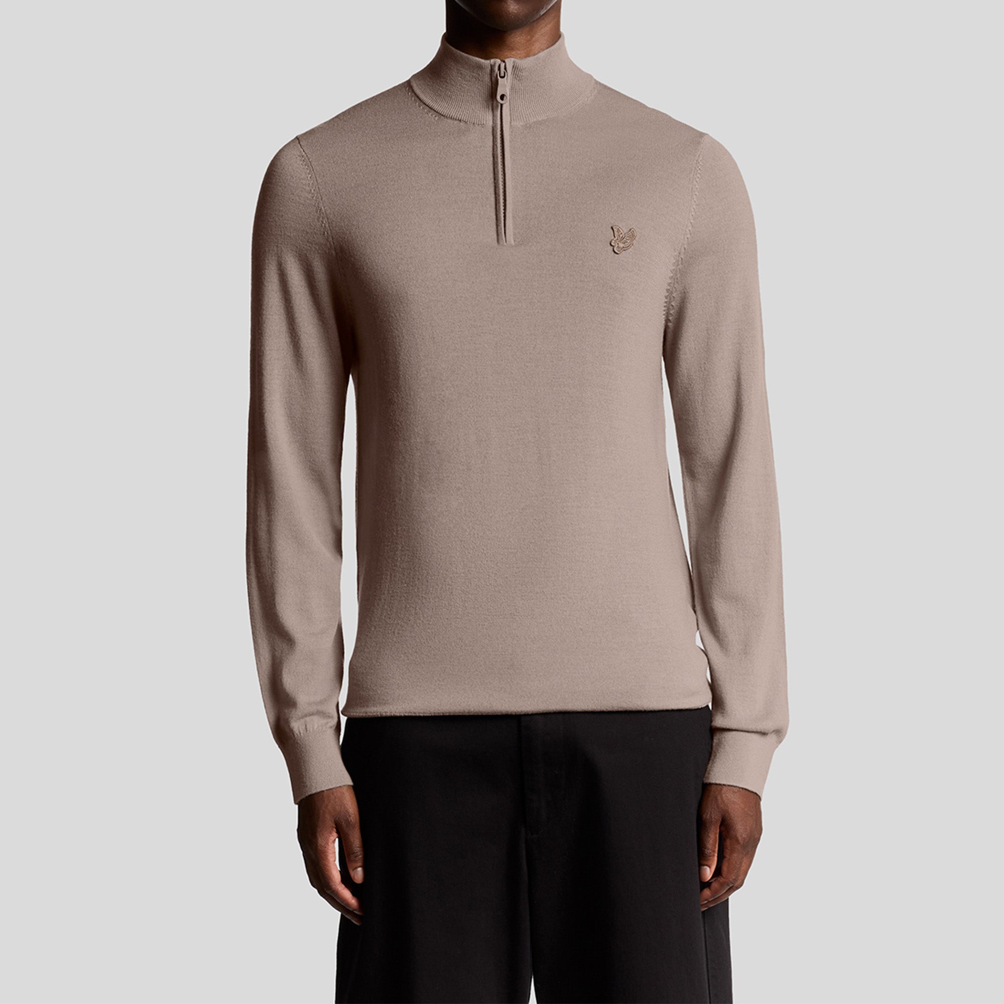 Lyle & Scott Tonal Merino Quarter Zip Jumper