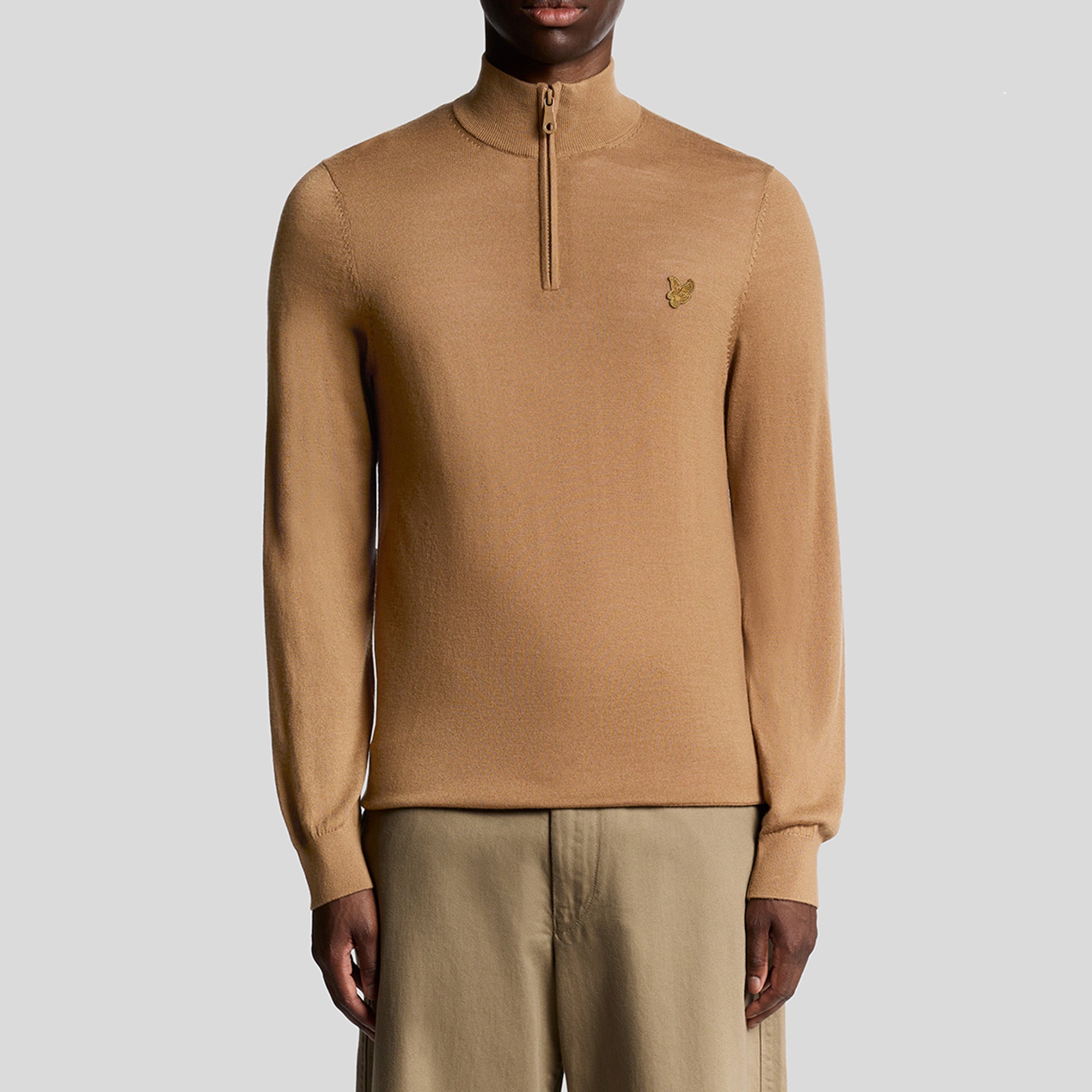 Lyle & Scott Tonal Merino Quarter Zip Jumper