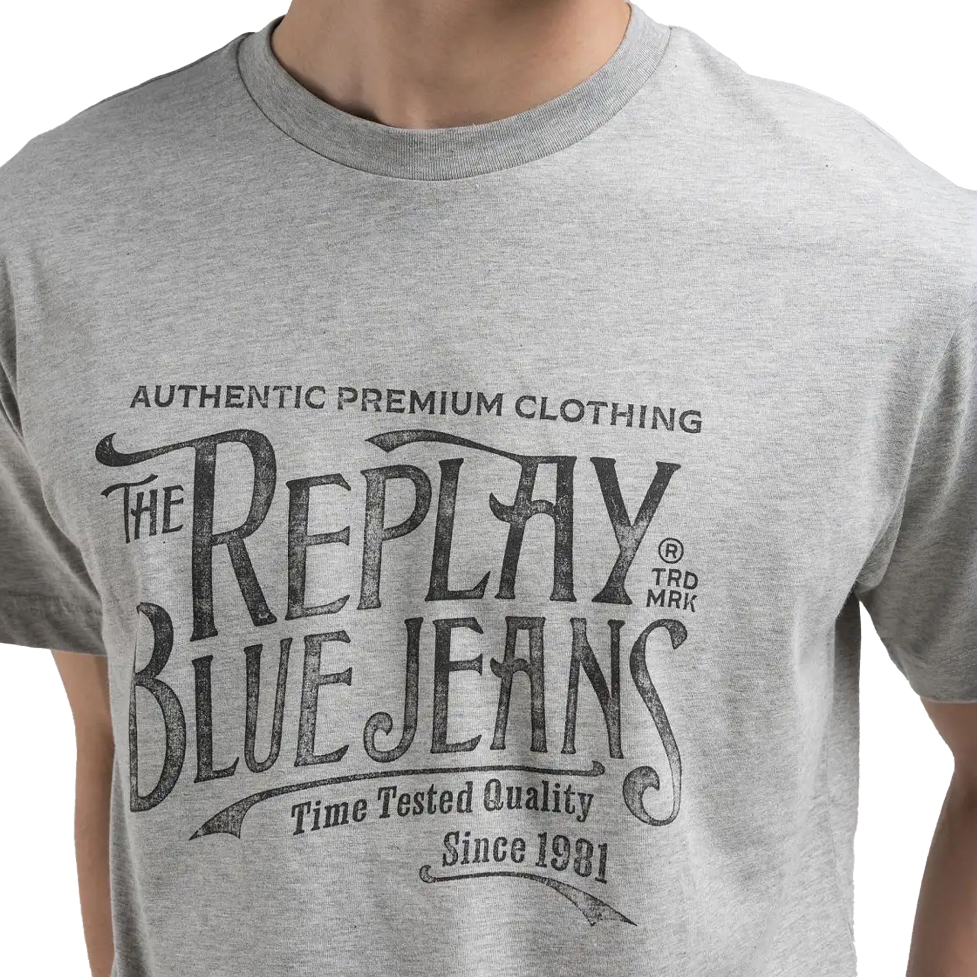 Replay Royal Eagle Blue Jeans Chest Logo T-Shirt