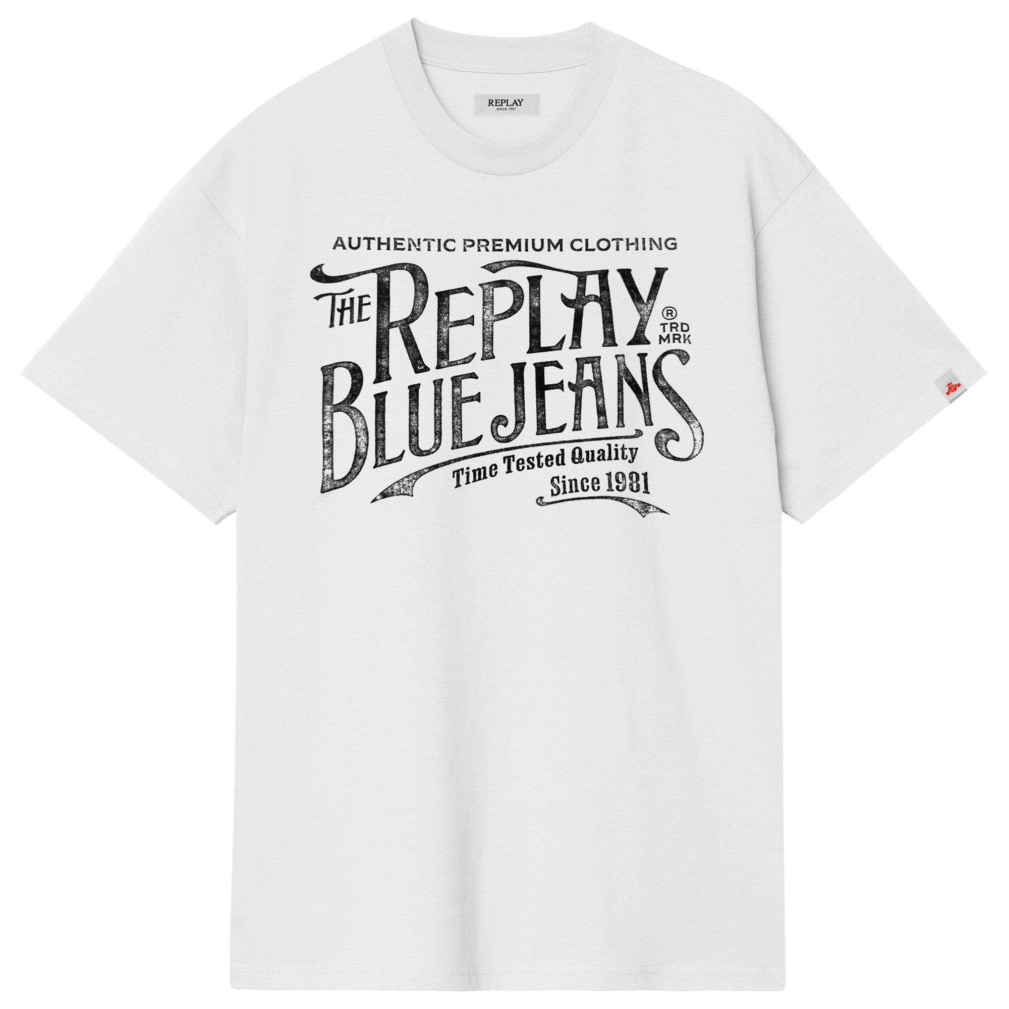 Replay Royal Eagle Blue Jeans Chest Logo T-Shirt