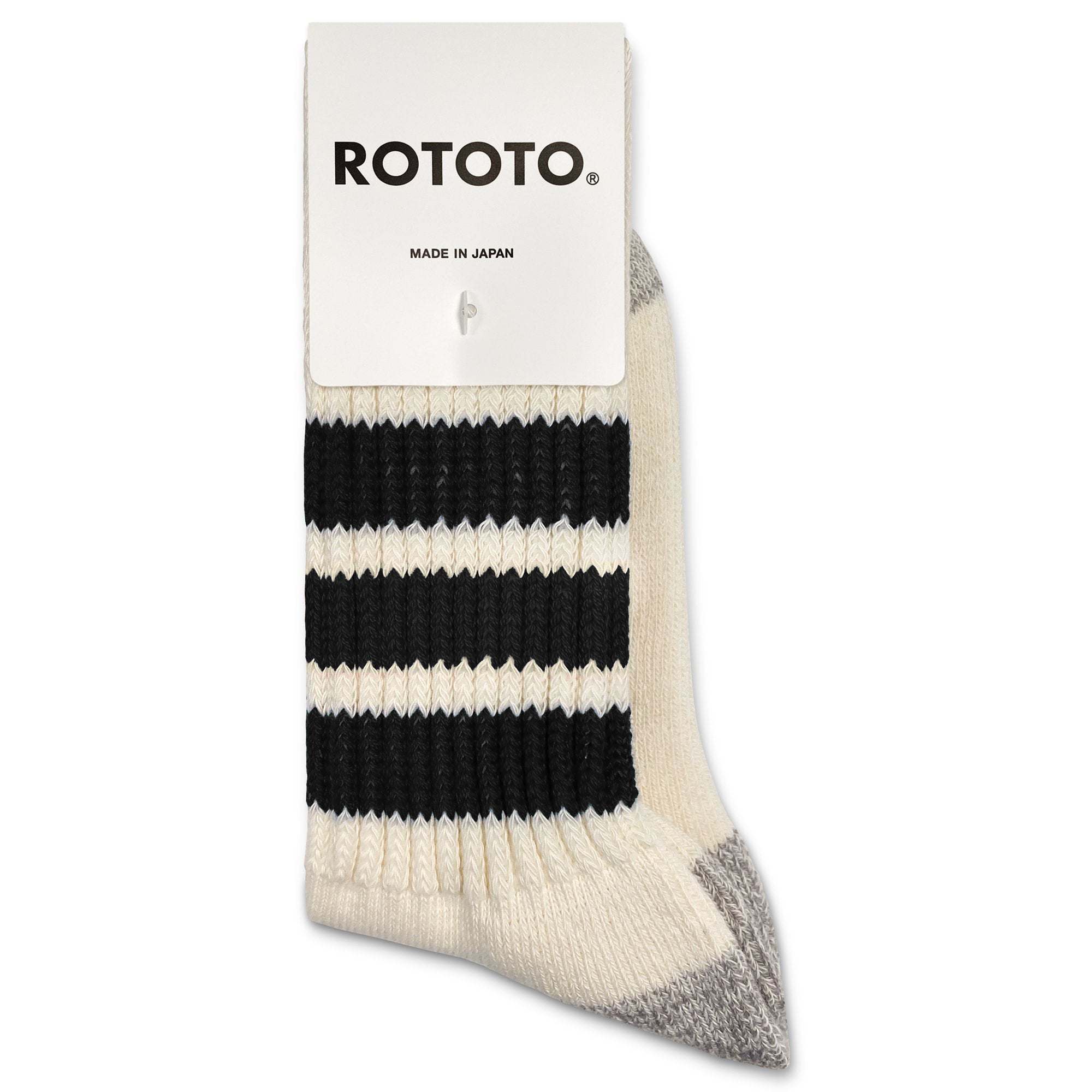 ROTOTO Coarse Ribbed Old School Crew Socks
