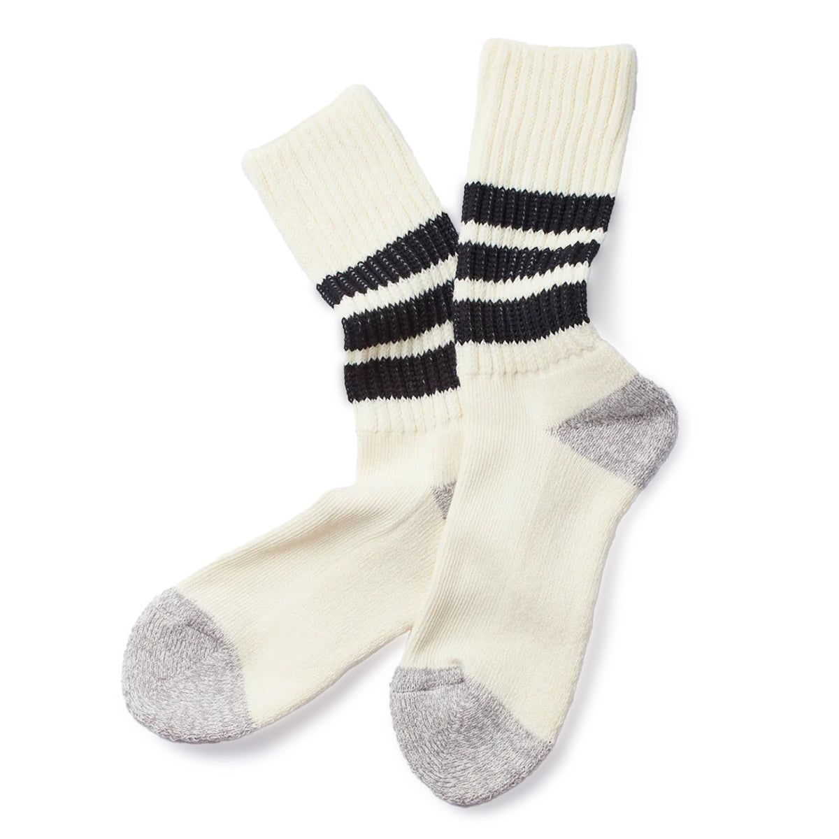 ROTOTO Coarse Ribbed Old School Crew Socks