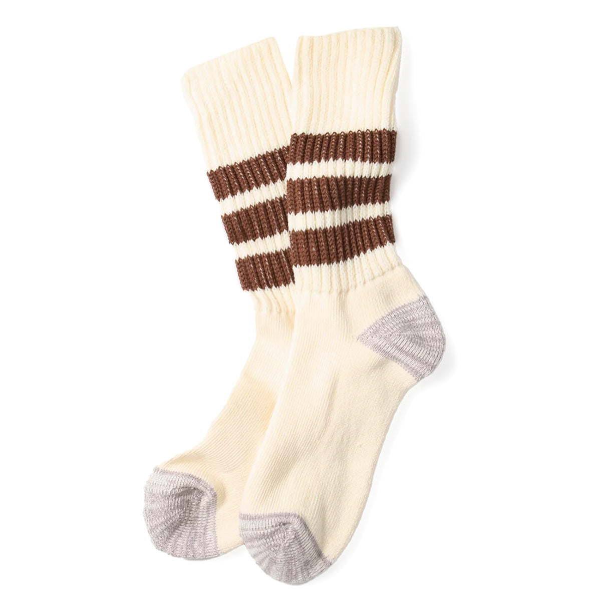 ROTOTO Coarse Ribbed Old School Crew Socks