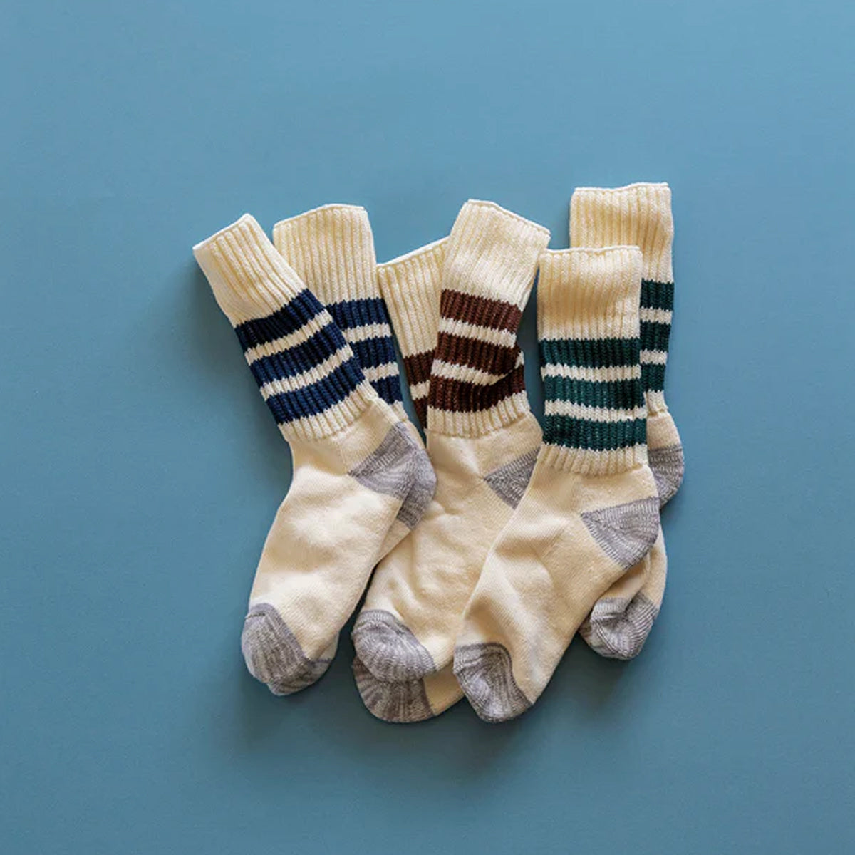 ROTOTO Coarse Ribbed Old School Crew Socks