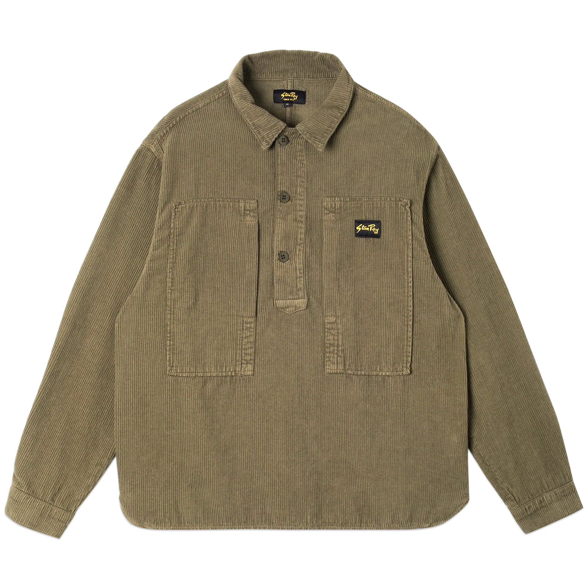 Front view of Stan Ray Painters Shirt for Men in Olive Cord