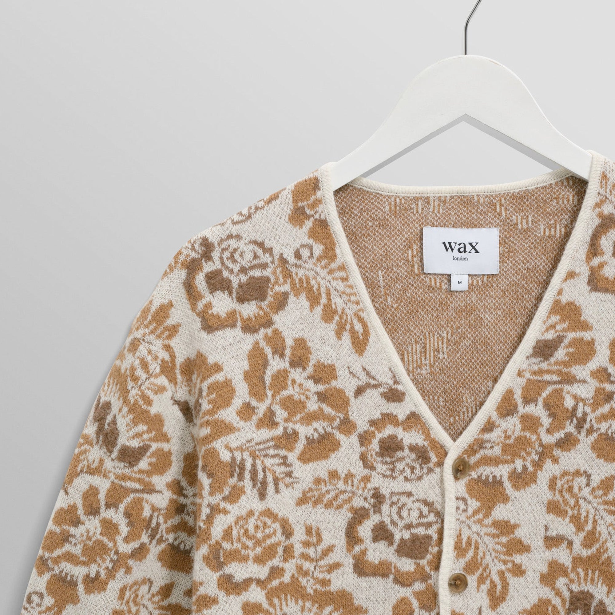 Wax London Alban Floral Textured Jacquard Cardigan