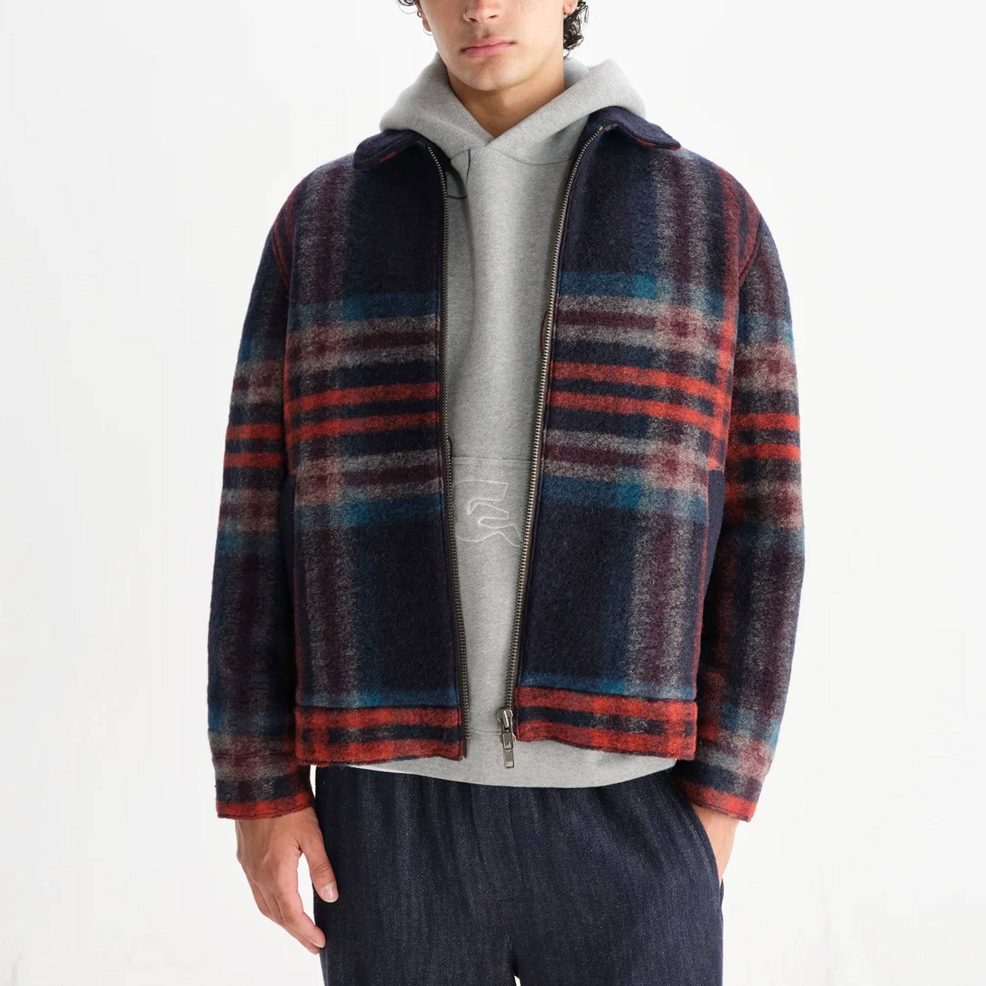 Wax London Heath Jacket Wool Check