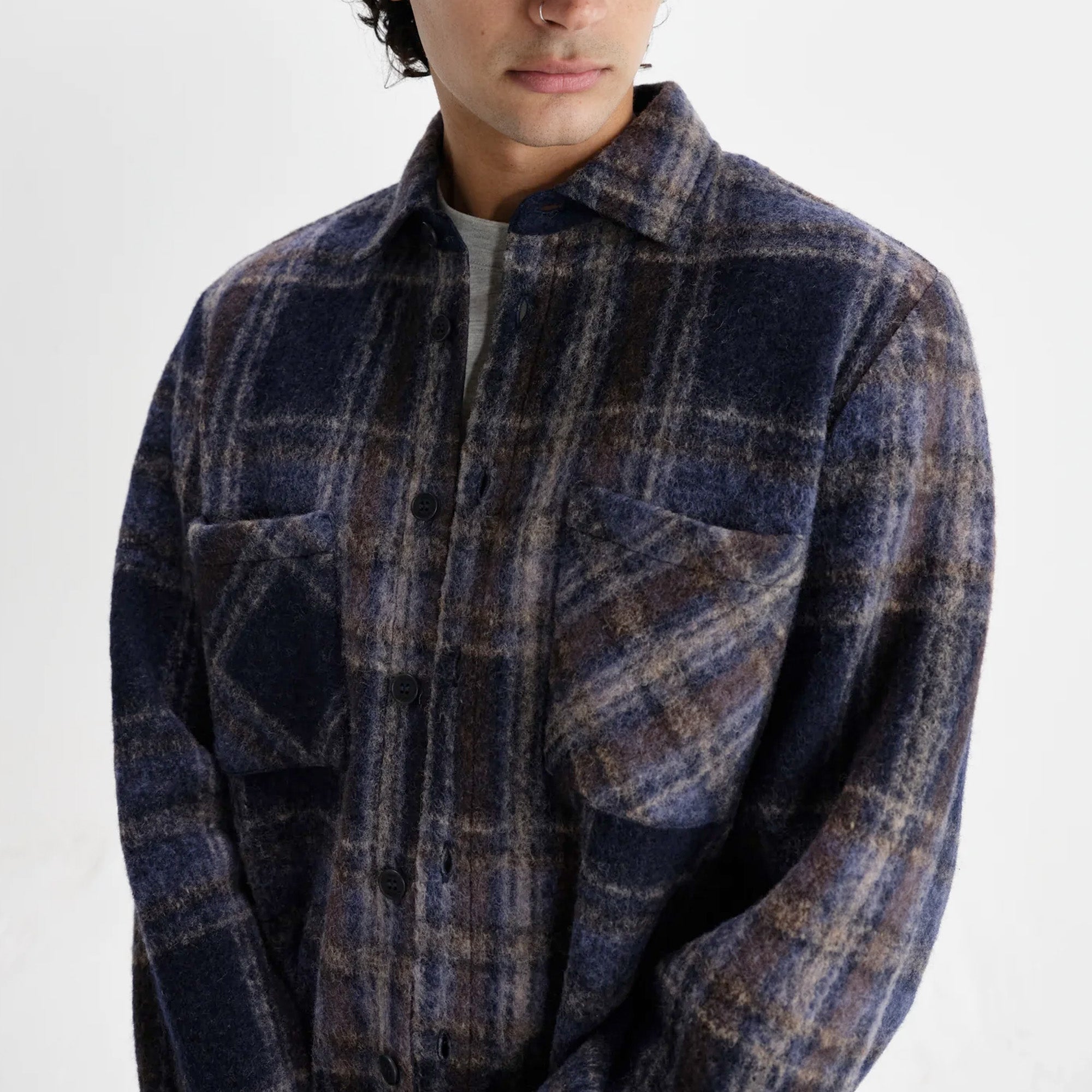 Wax London Whiting Wool Blend Check