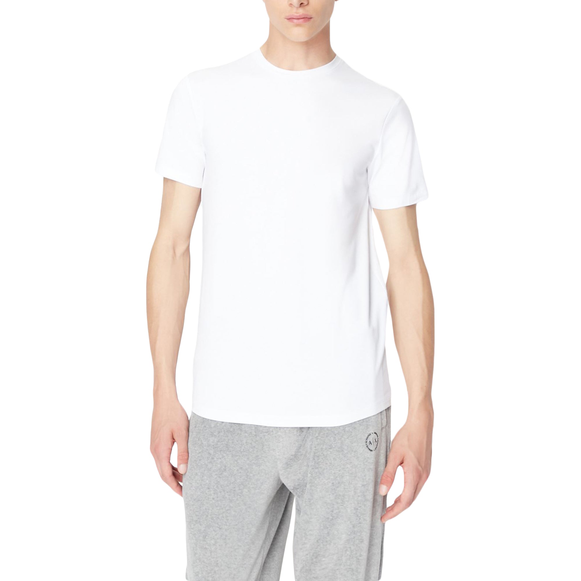 Armani Exchange Small Chest Logo Stretch T-Shirt - White
