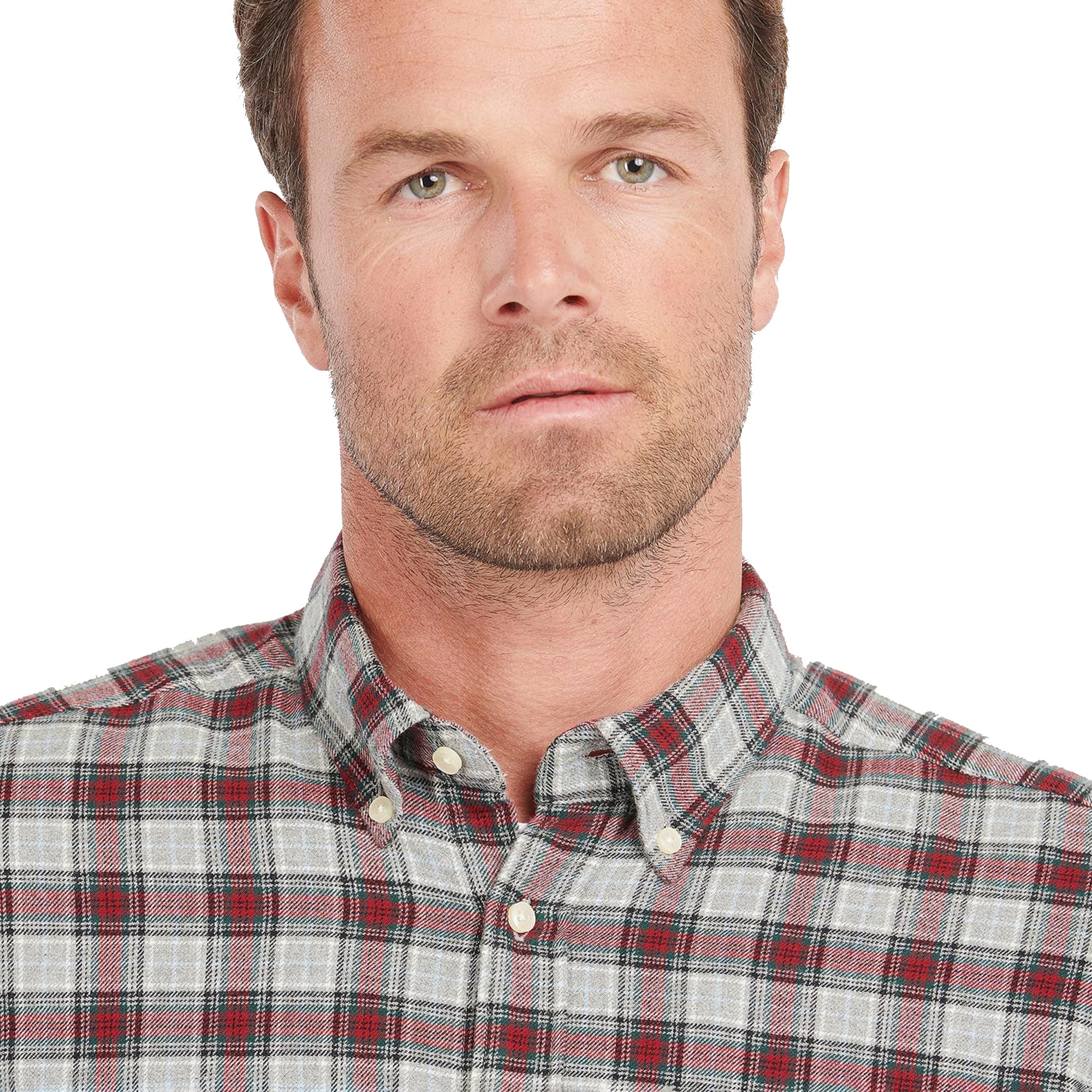 Barbour Alderton Brushed Cotton Tailored Shirt - Grey Marl