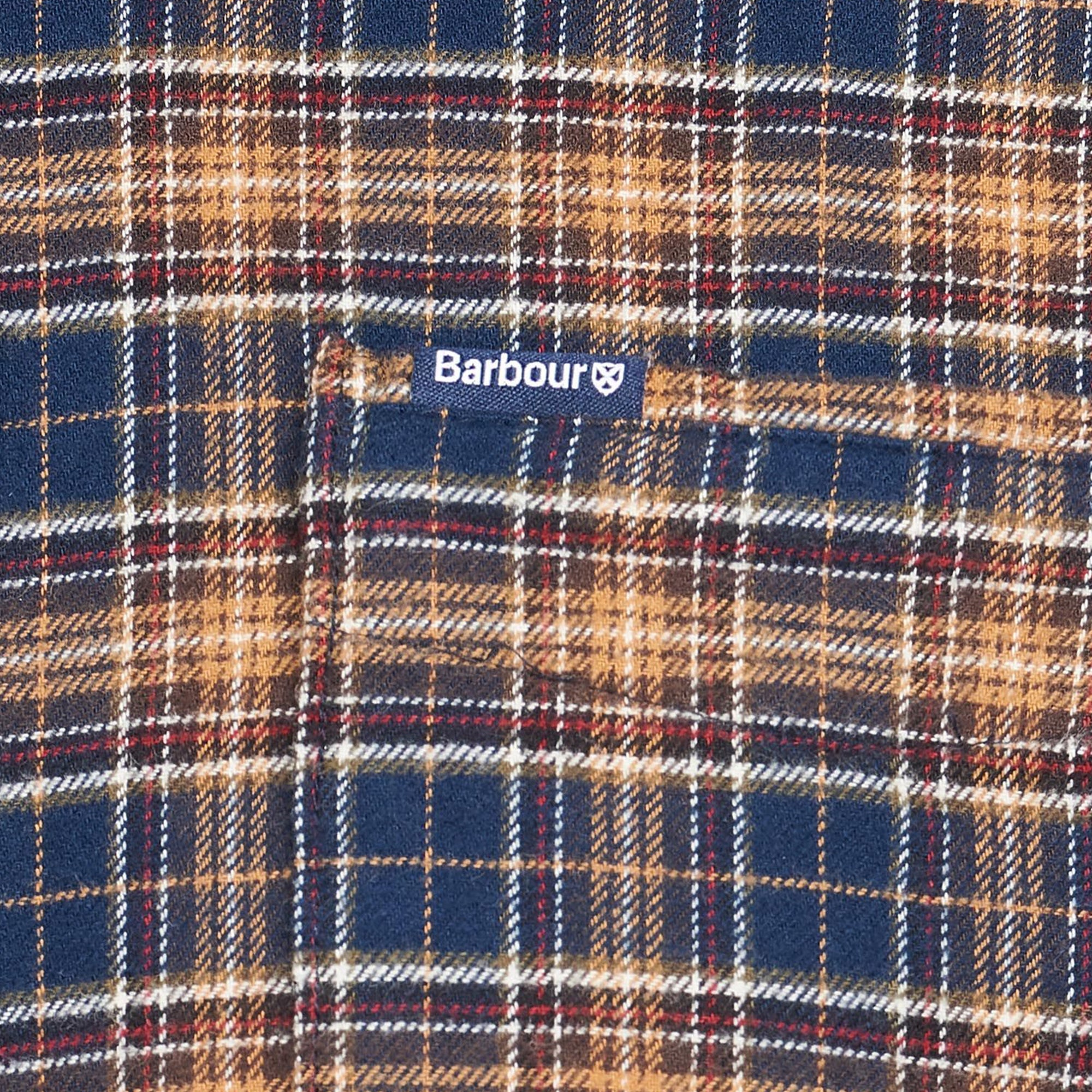 Barbour Alderton Brushed Cotton Tailored Shirt - Navy