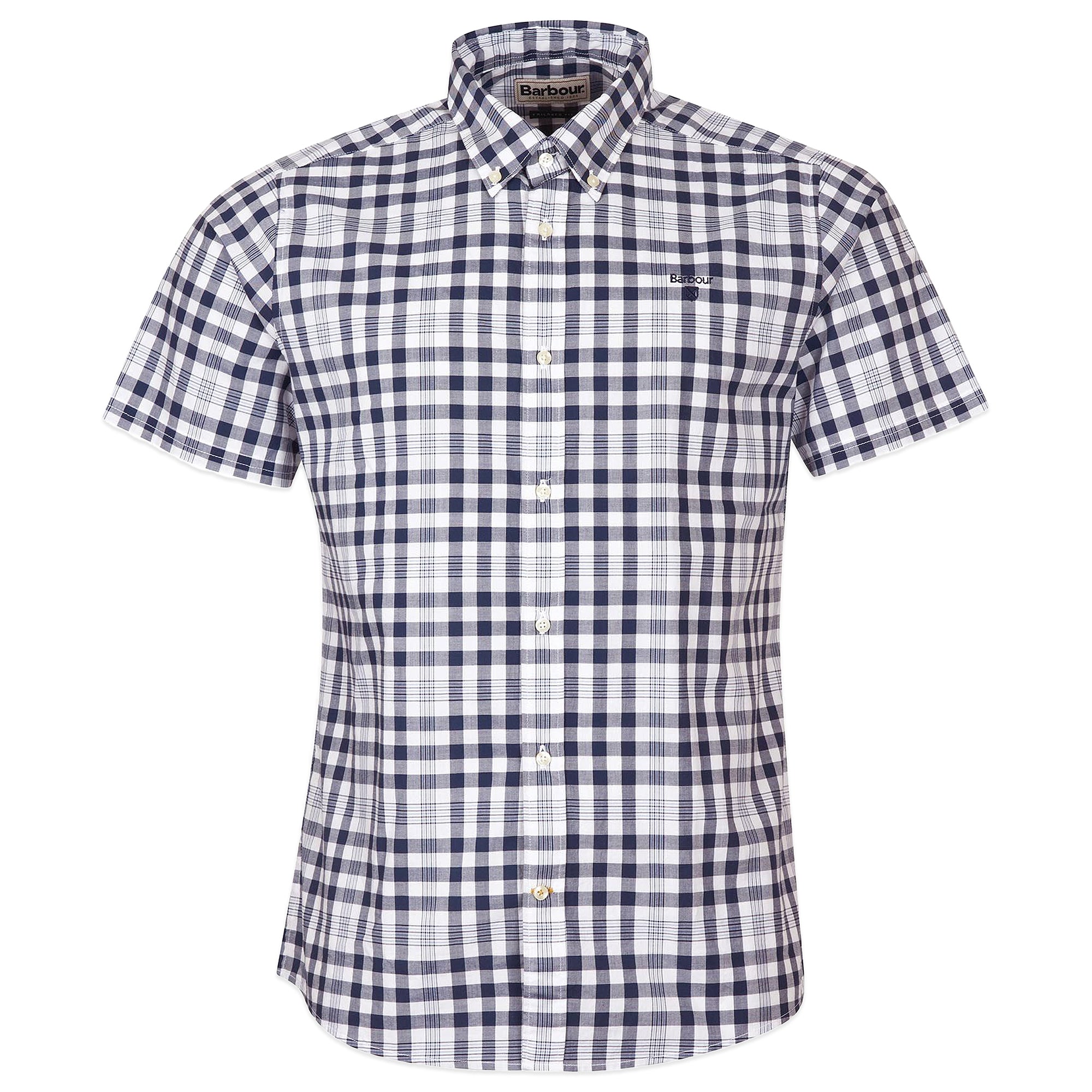 Barbour Middleton Short Sleeve Tailored Shirt - Navy Check