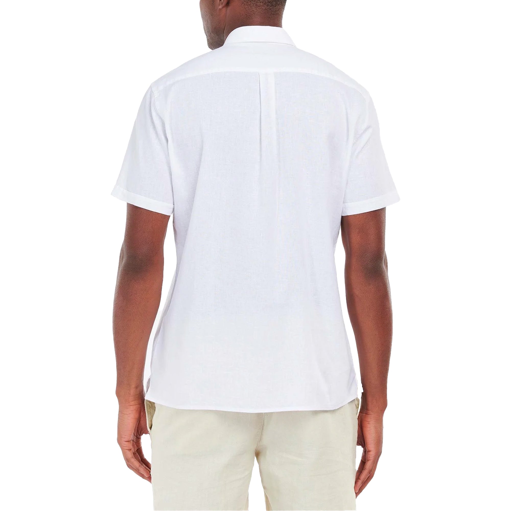 Barbour Nelson Short Sleeve Linen Shirt - White