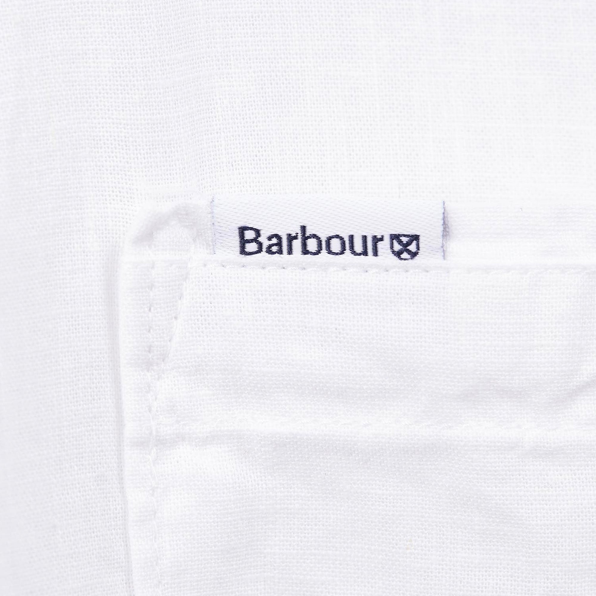 Barbour Nelson Short Sleeve Linen Shirt - White