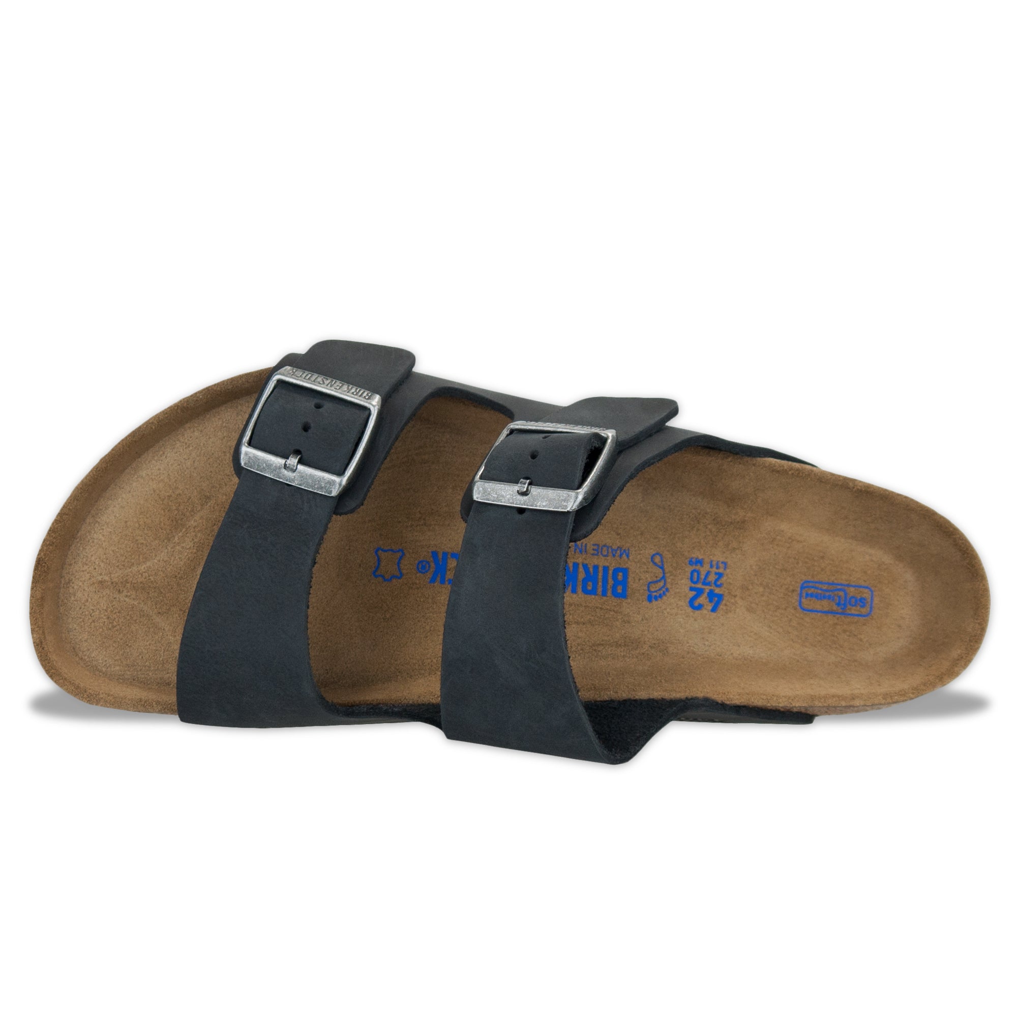 Birkenstock Arizona SFB Sandals - Black Oiled Leather - Arena Menswear