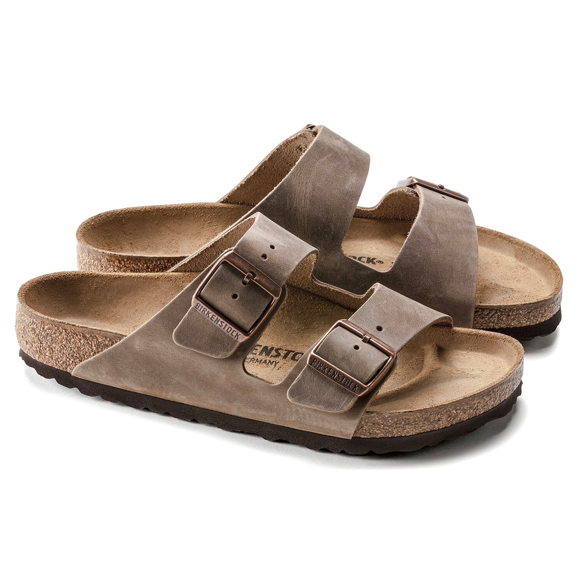 Birkenstock Arizona BS Sandals - Tobacco Brown Waxy Leather