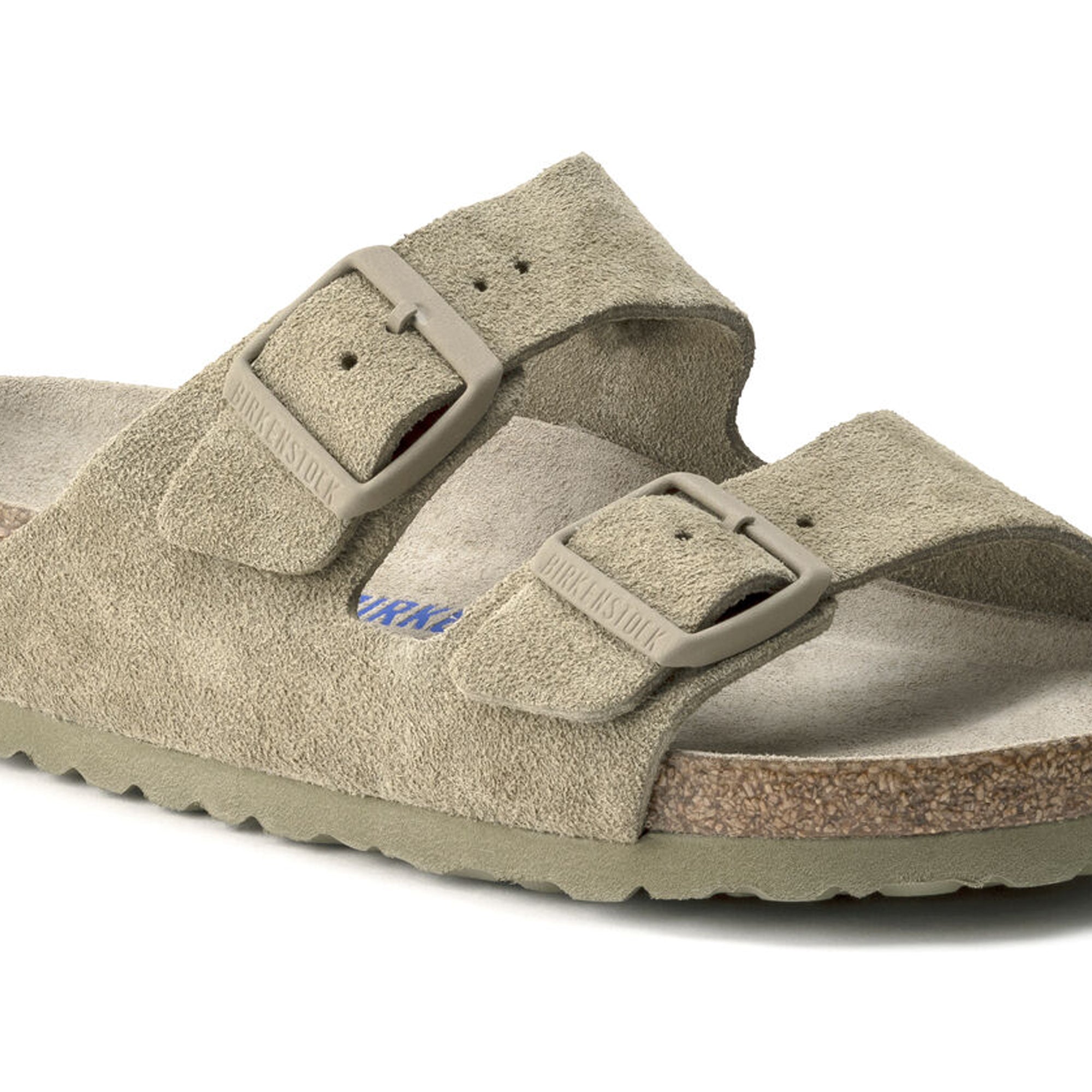 Birkenstock Arizona SFB VL Sandals - Faded Khaki Suede