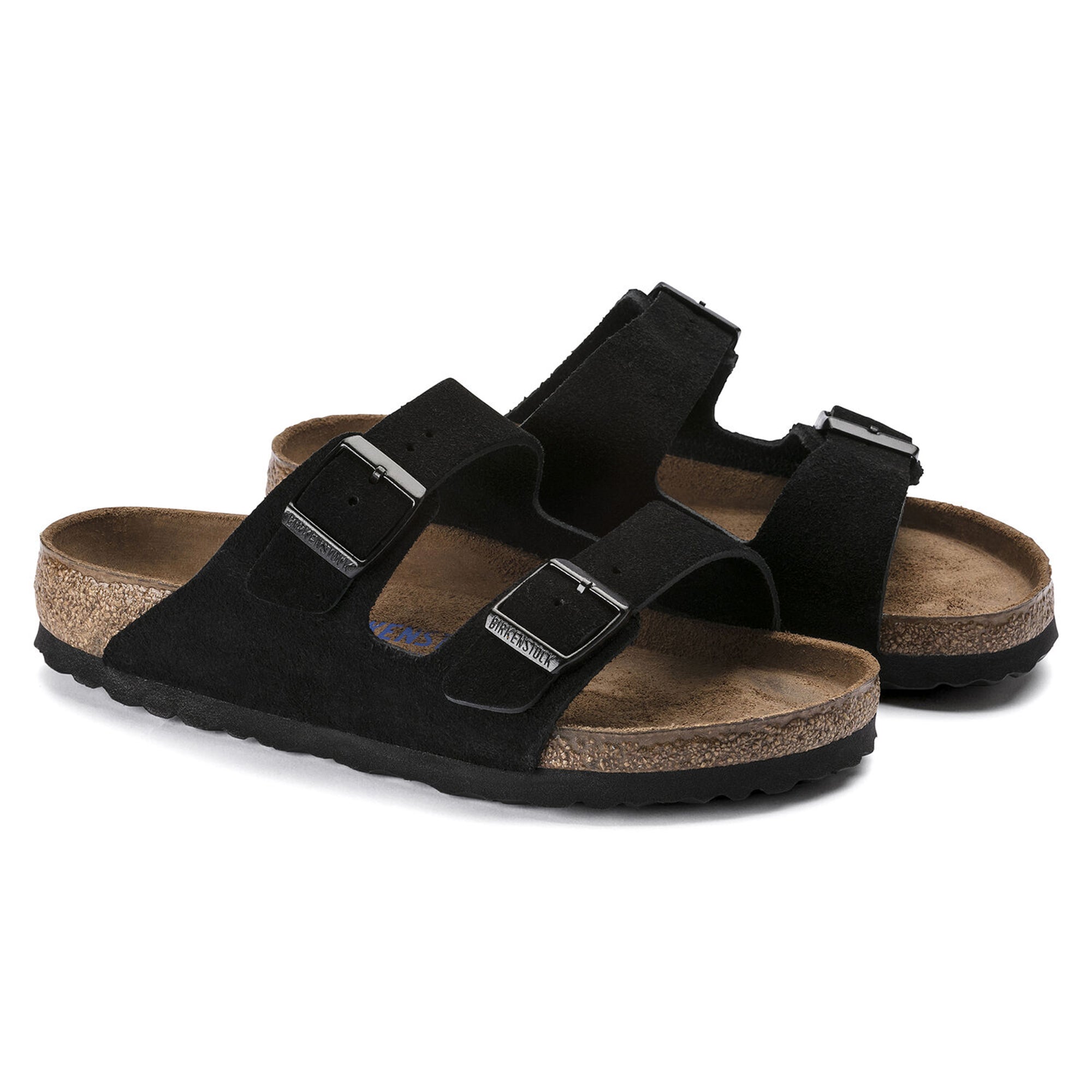 Birkenstock Arizona SFB Sandals - Black Suede