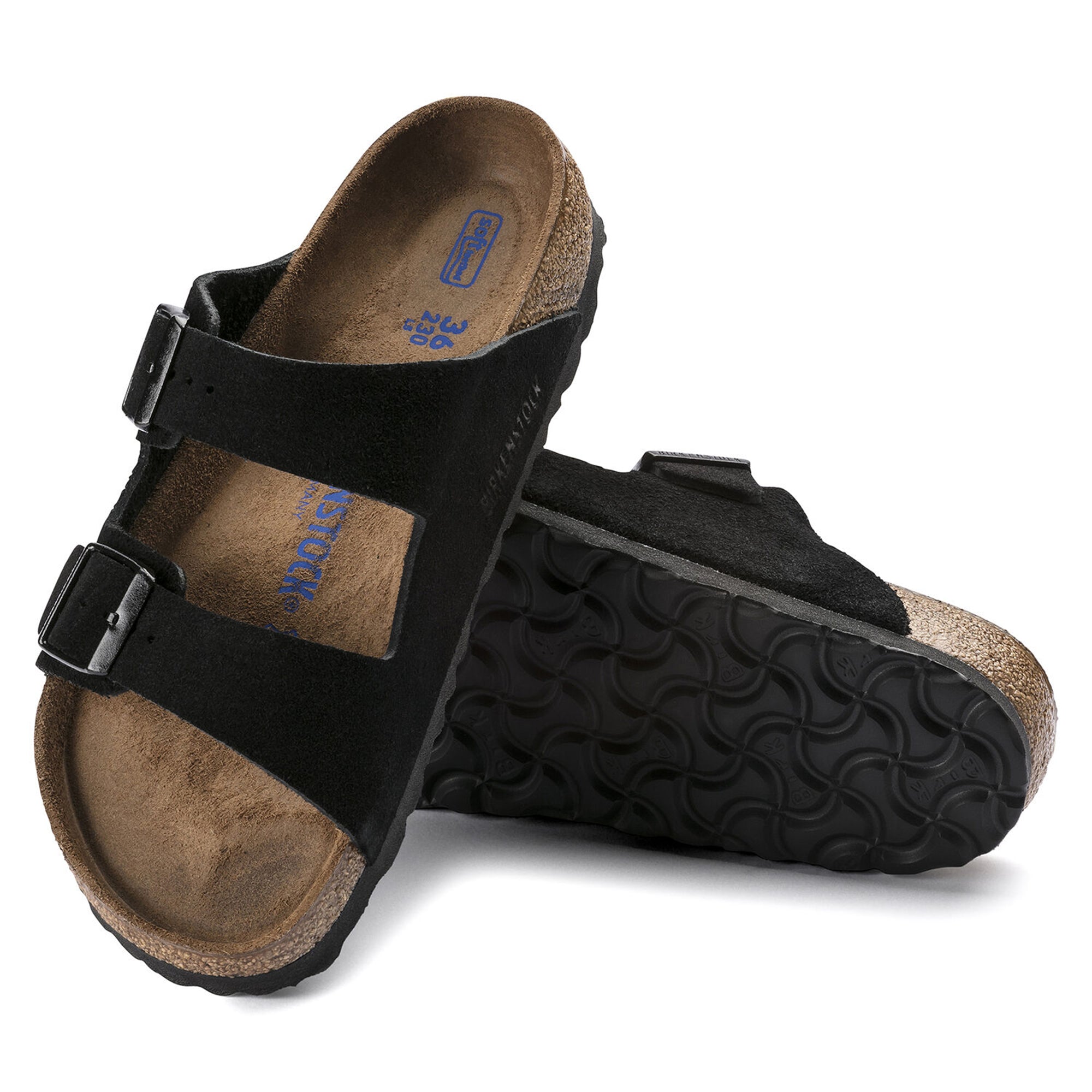 Birkenstock Arizona SFB Sandals - Black Suede