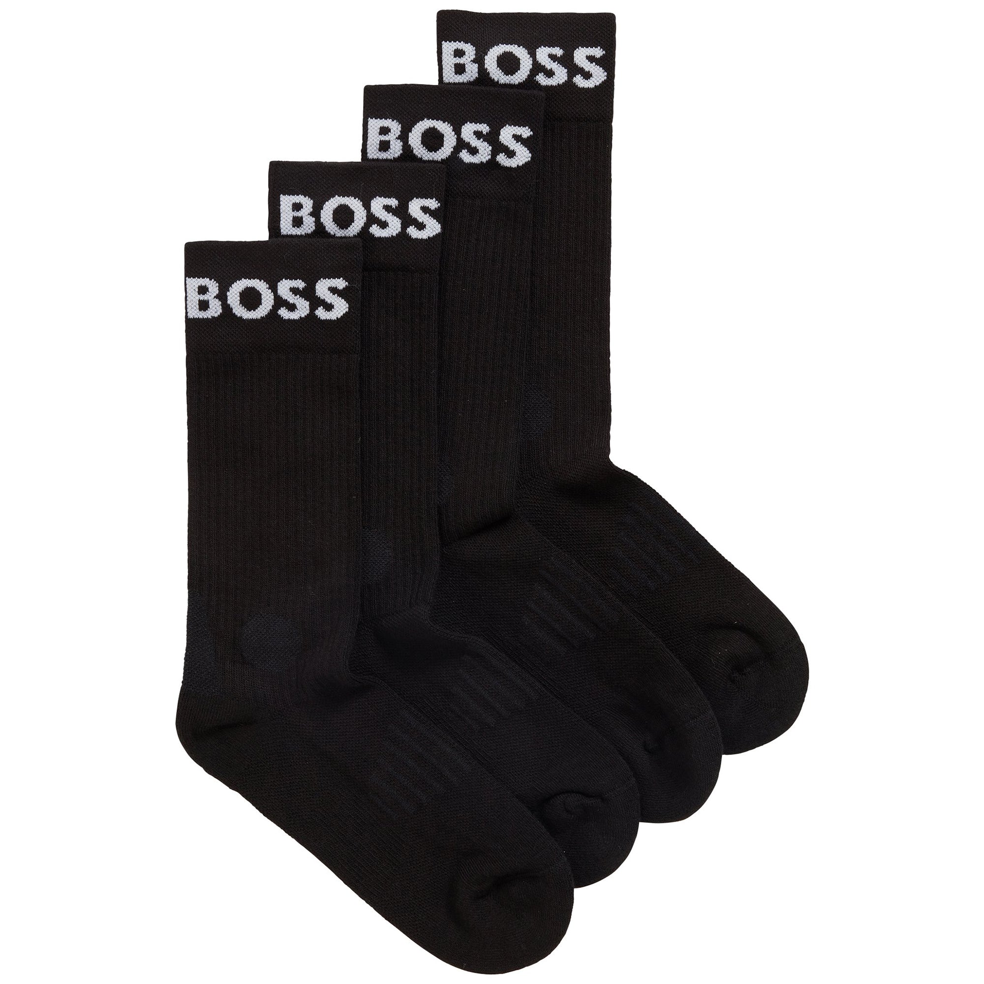 Boss 2 Pack RS Sport Socks - Black/Black