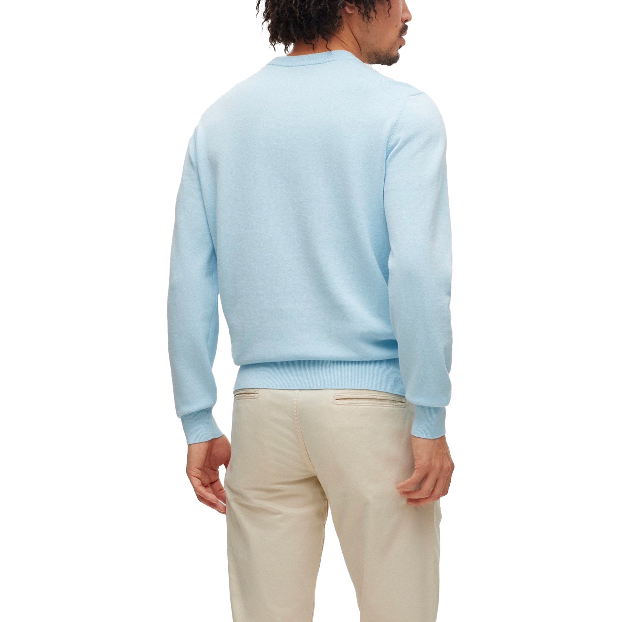 Boss Kanovano Crew Neck Knit - Sky Blue