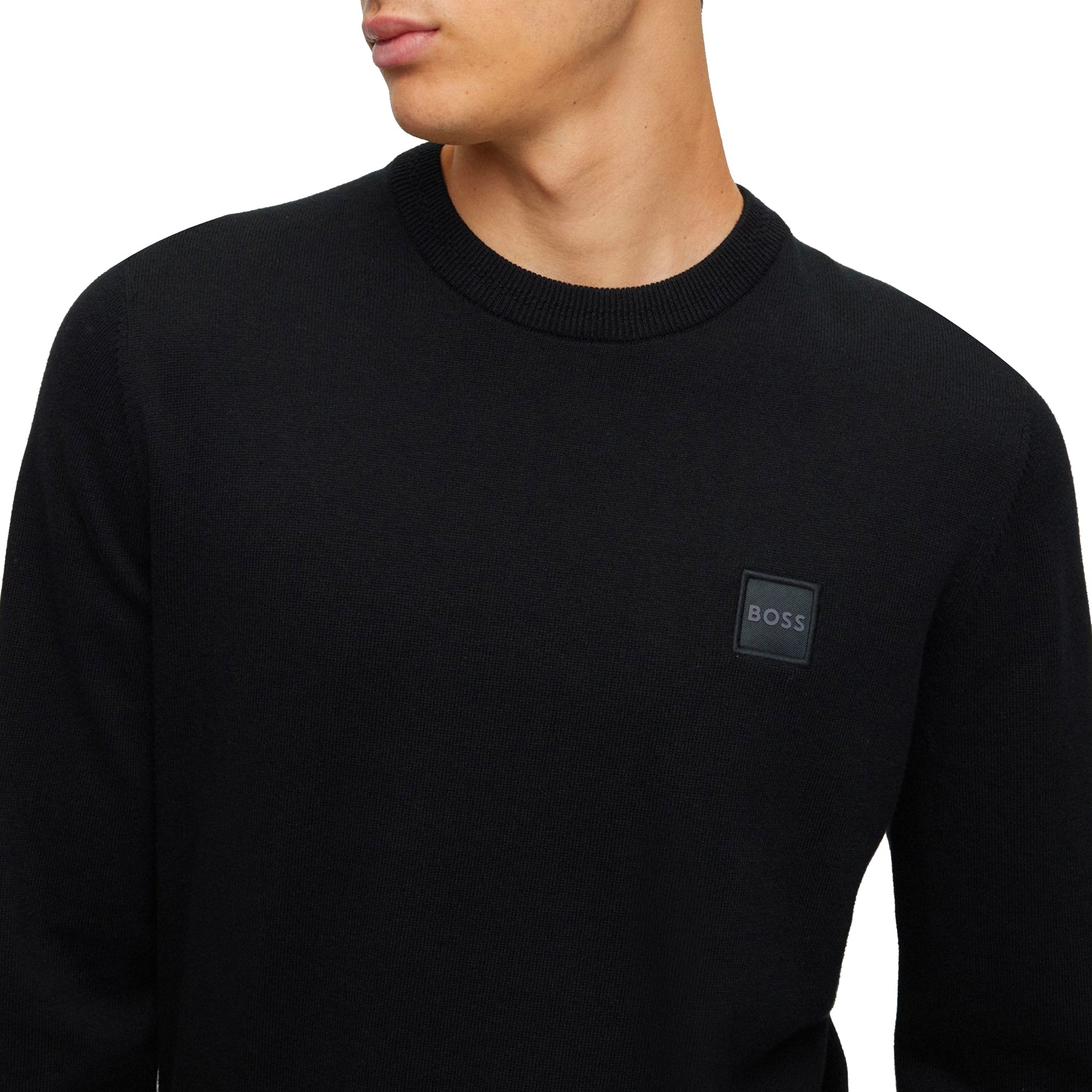 Boss Kanovano Crew Neck Knit - Black