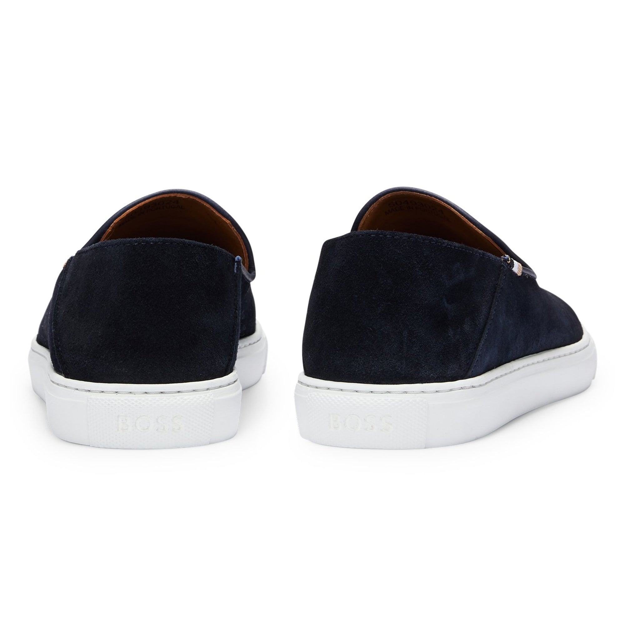 Boss Rey Slon Slip On Shoe - Dark Blue Suede