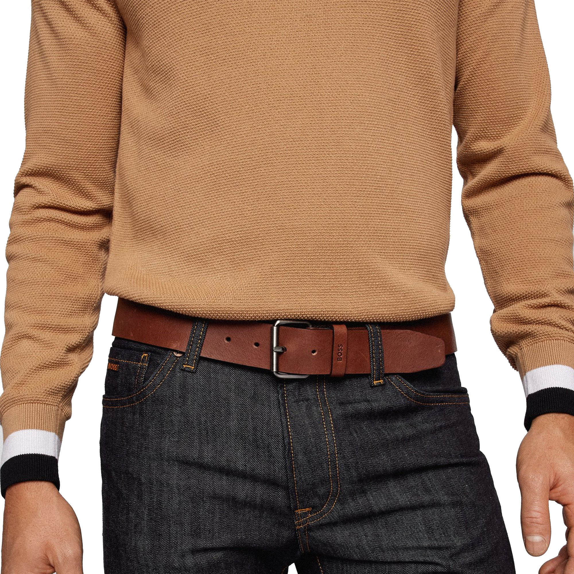 Boss Serge GS Leather Belt - Brown