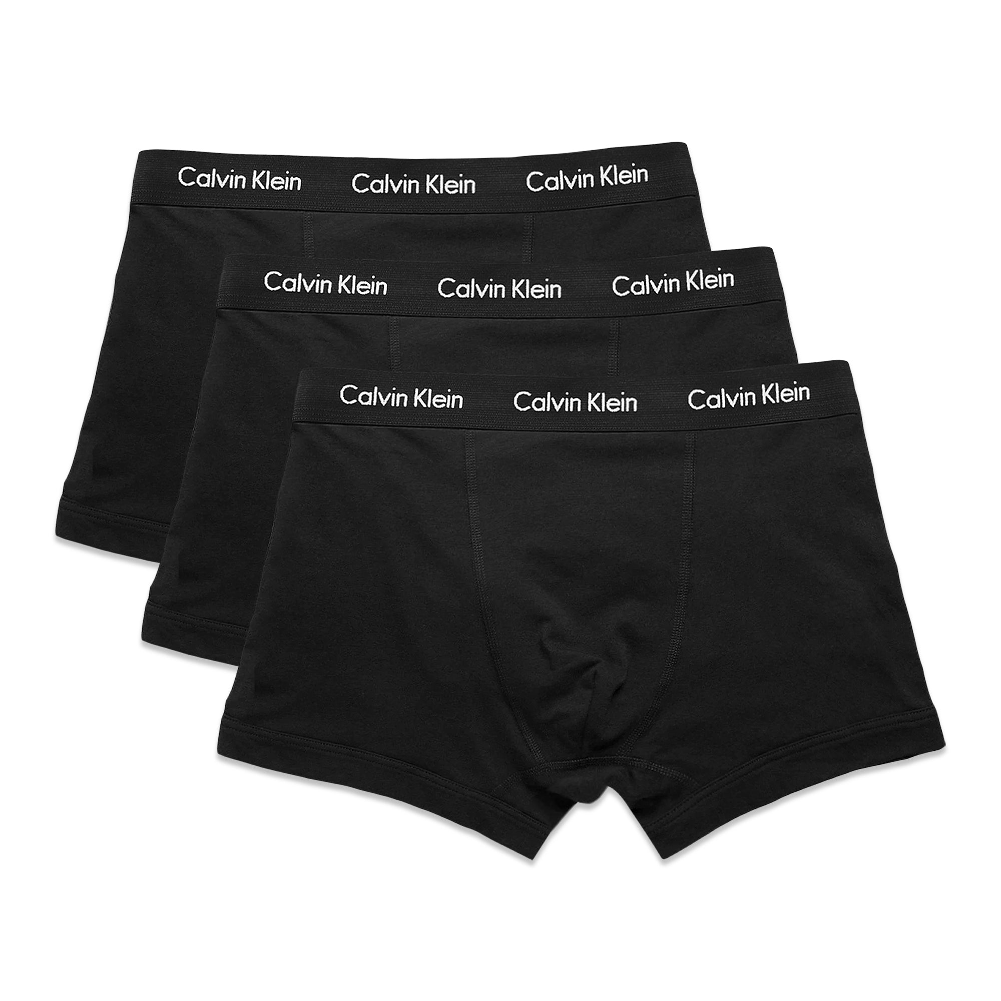 Calvin Klein Cotton Stretch Trunks - Black/Black - Arena Menswear