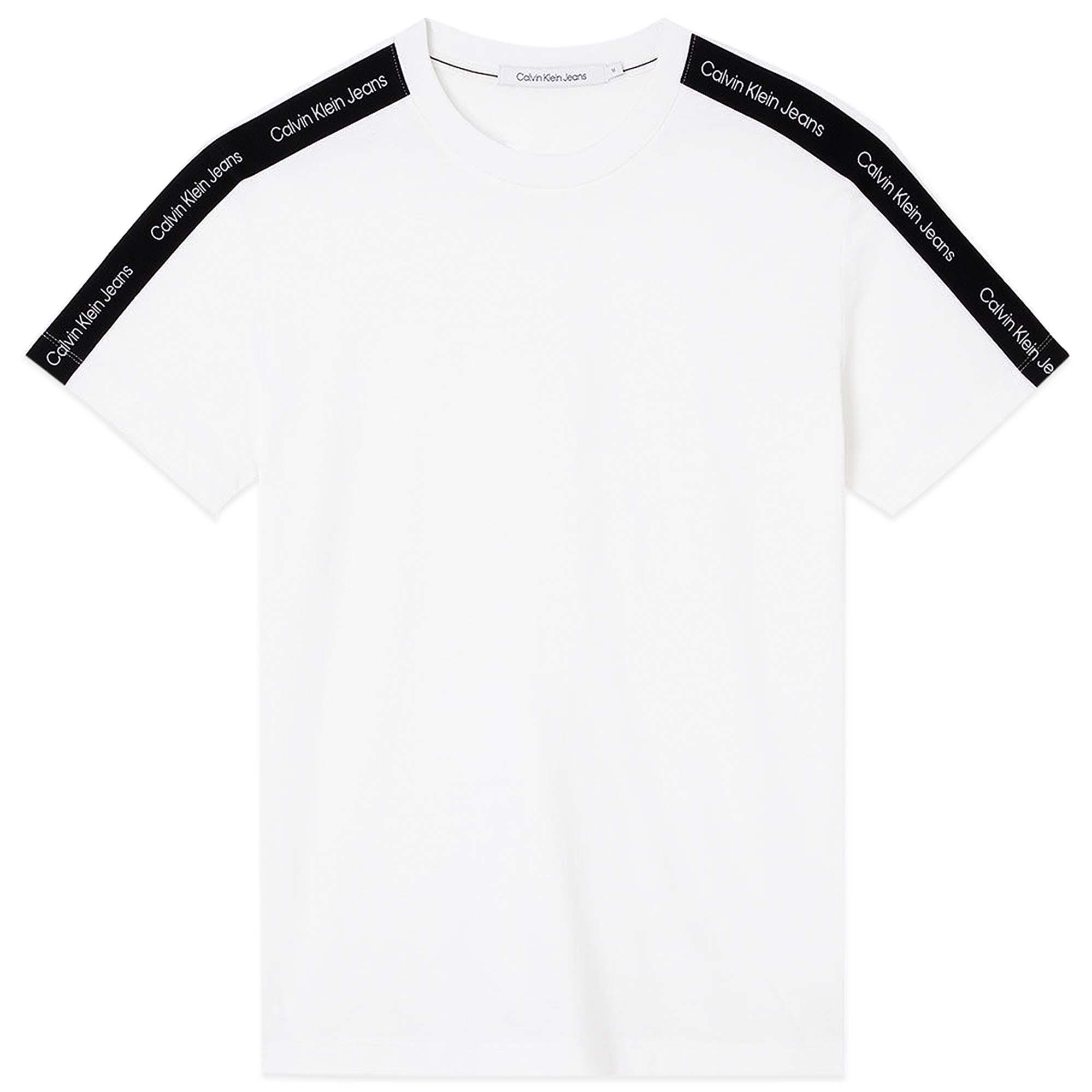 Omringd scherp Kroniek Calvin Klein Contrast Tape Shoulder T-Shirt - White